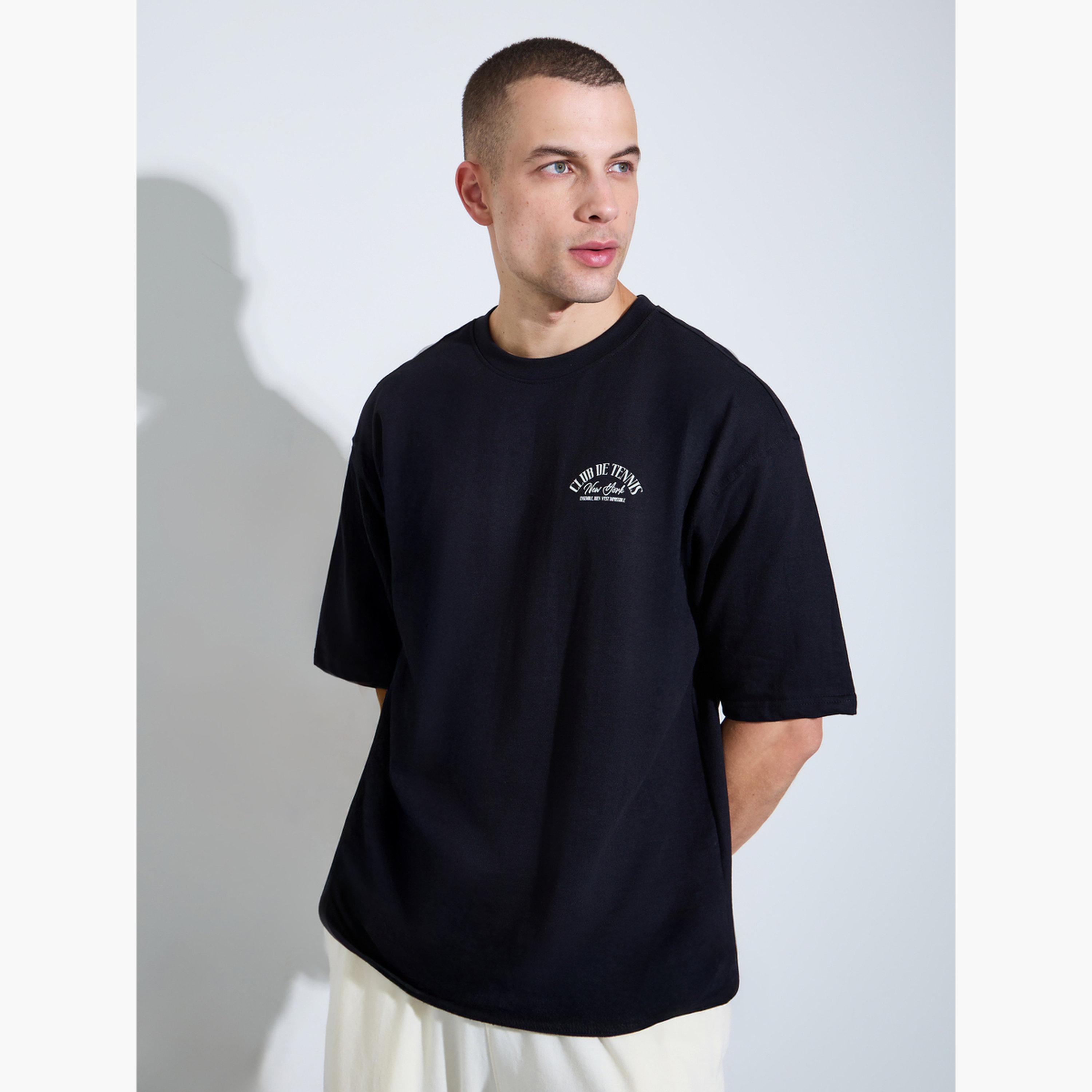 تيشيرت واسع بطبعة جرافيك للرجال-men-clothing-tshirtsandpolos-tshirts-image-1