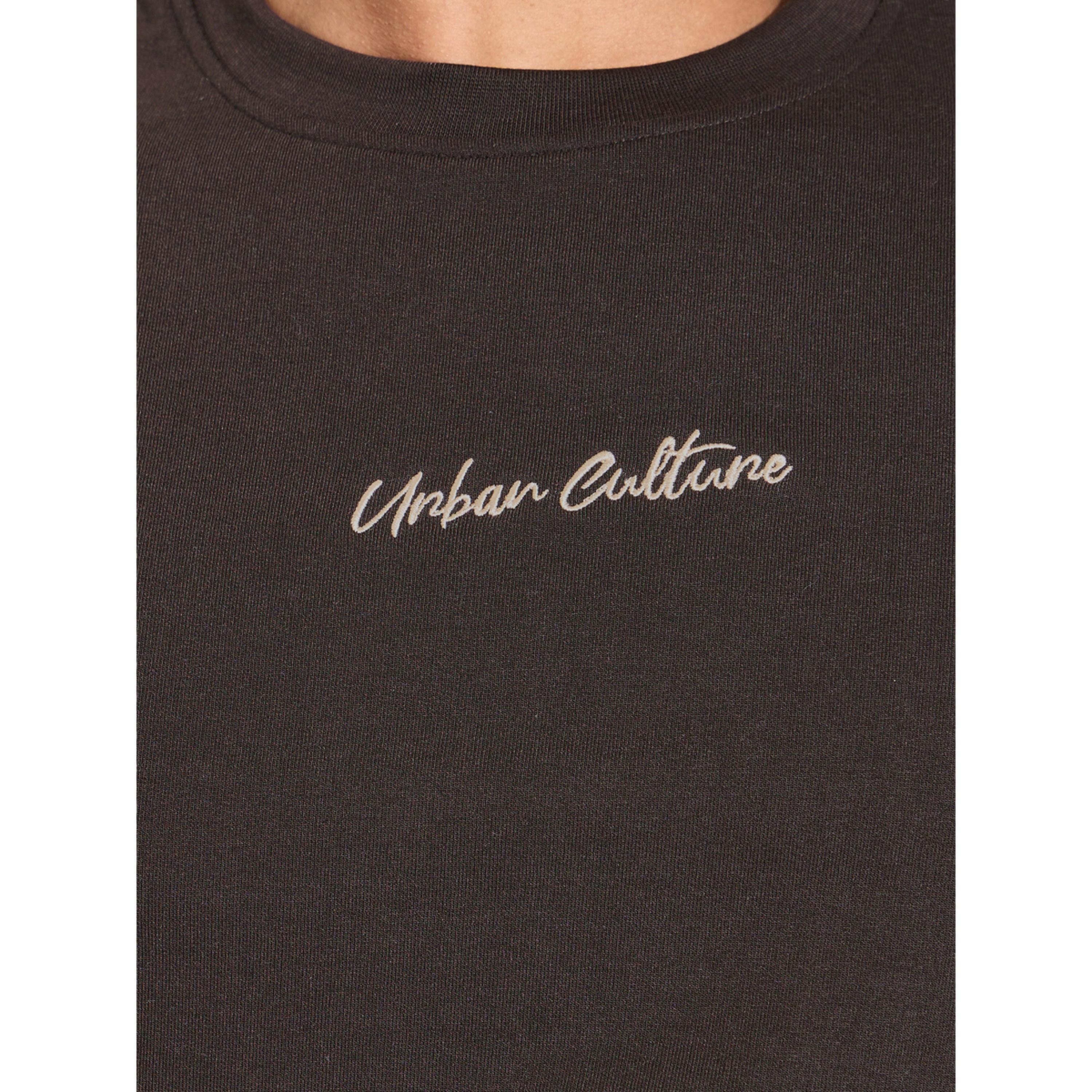 Styli Brown Embroidered Crew Neck Oversized T-Shirt-men-clothing-tshirtsandpolos-tshirts-image-5