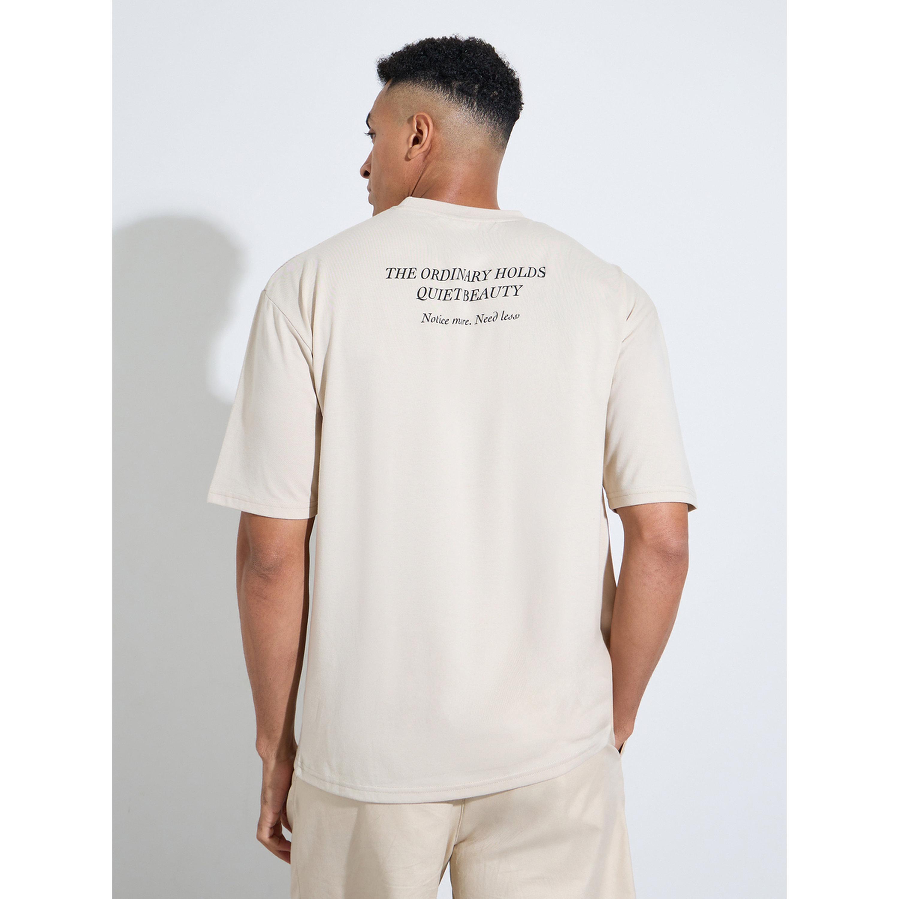تيشيرت واسع بياقة دائرية وطبعة شعار-men-clothing-tshirtsandpolos-tshirts-image-3