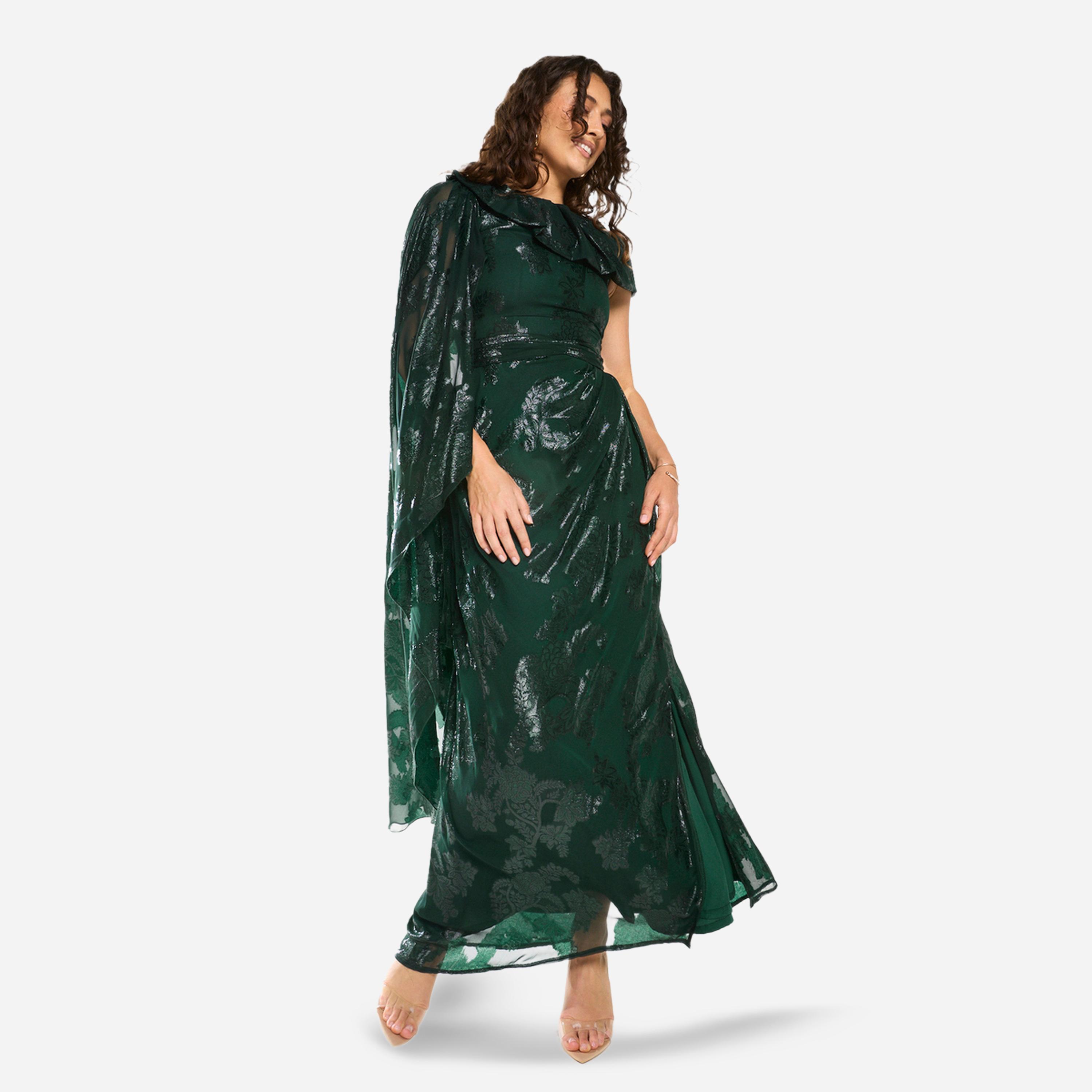 فستان طويل مُجسم بنمط منسدل وأكتاف مكشوفة-women-clothing-dresses-image-1