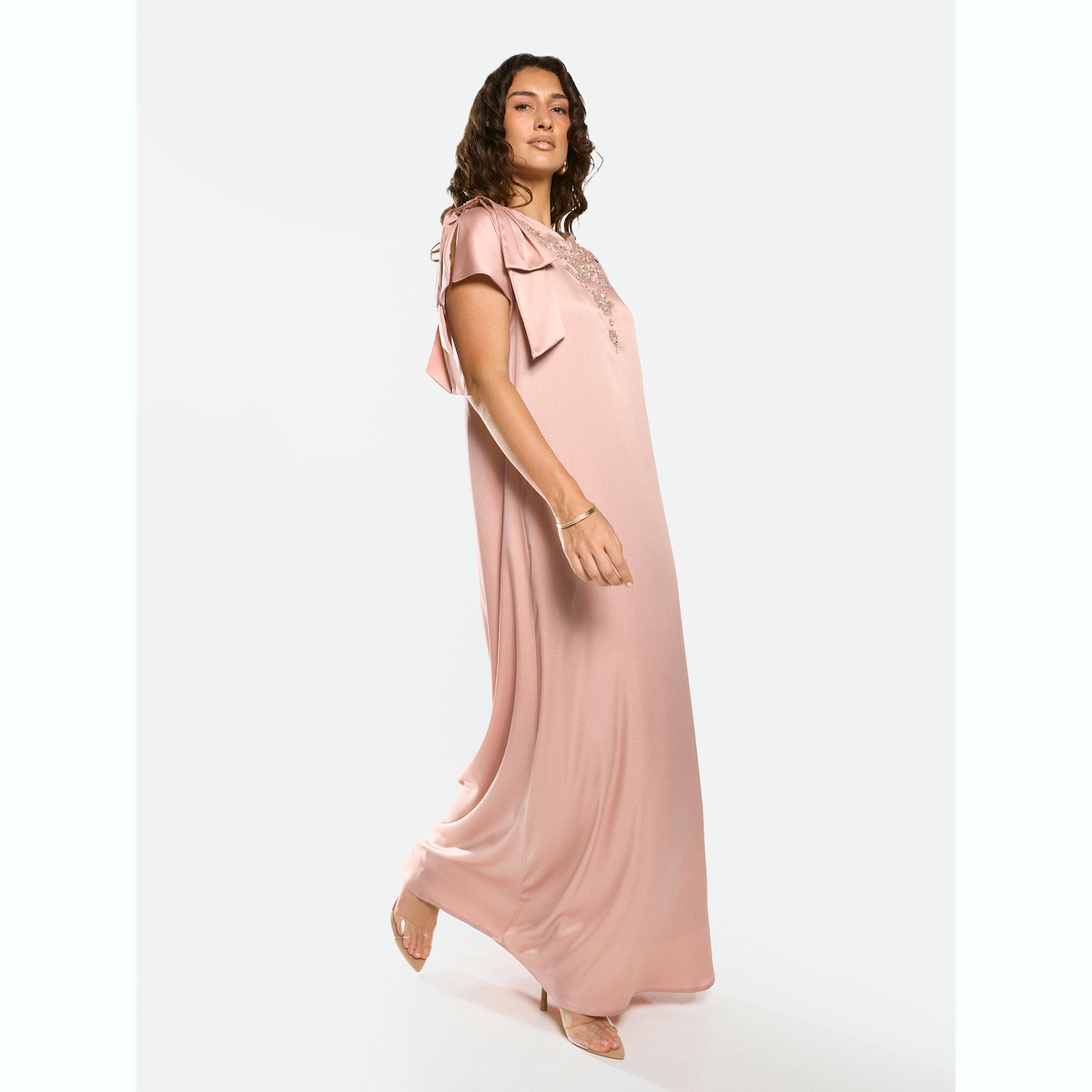 فستان طويل بأكمام مكشكشة وقصة صدر مزينة-women-clothing-dresses-image-3