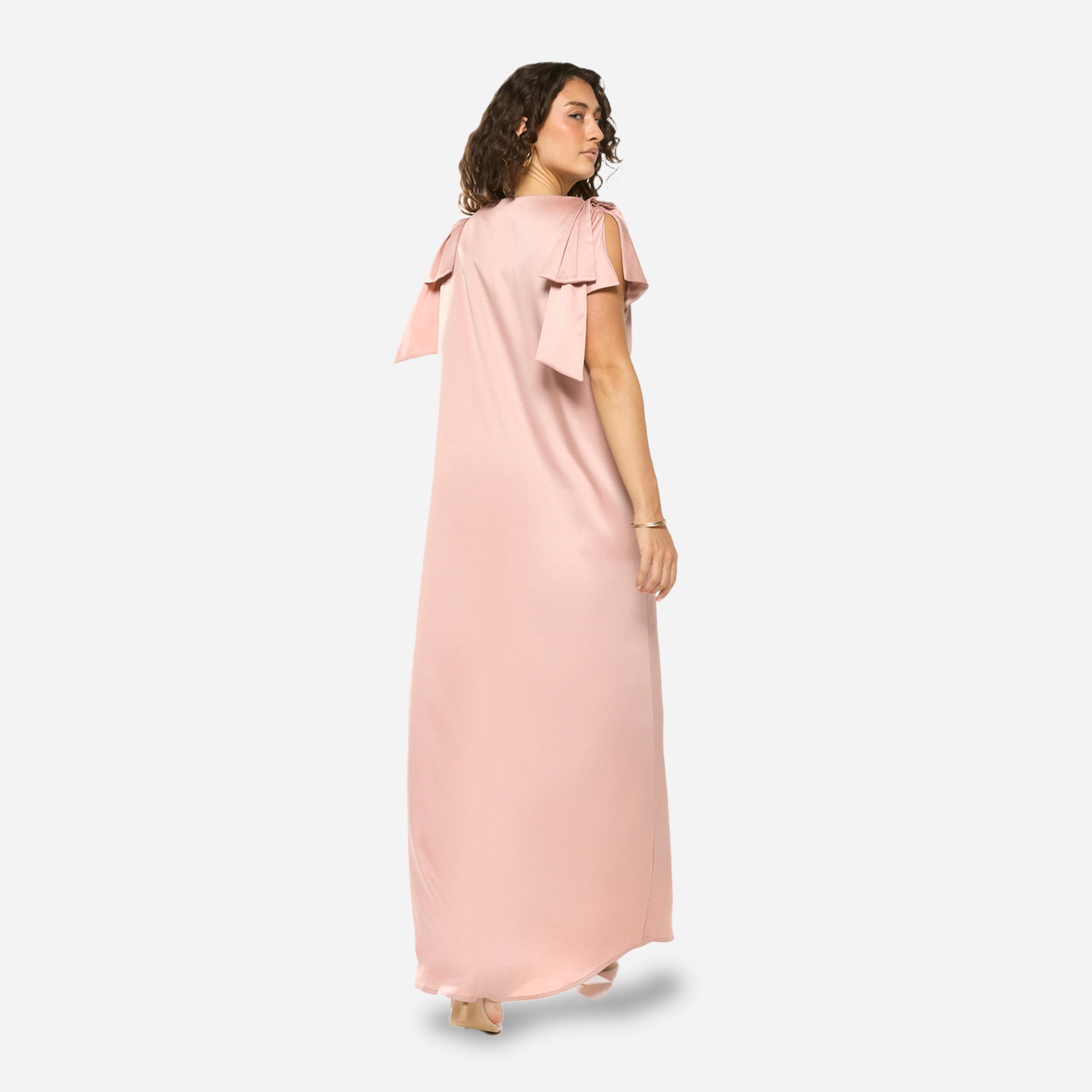 فستان طويل بأكمام مكشكشة وقصة صدر مزينة-women-clothing-dresses-image-4