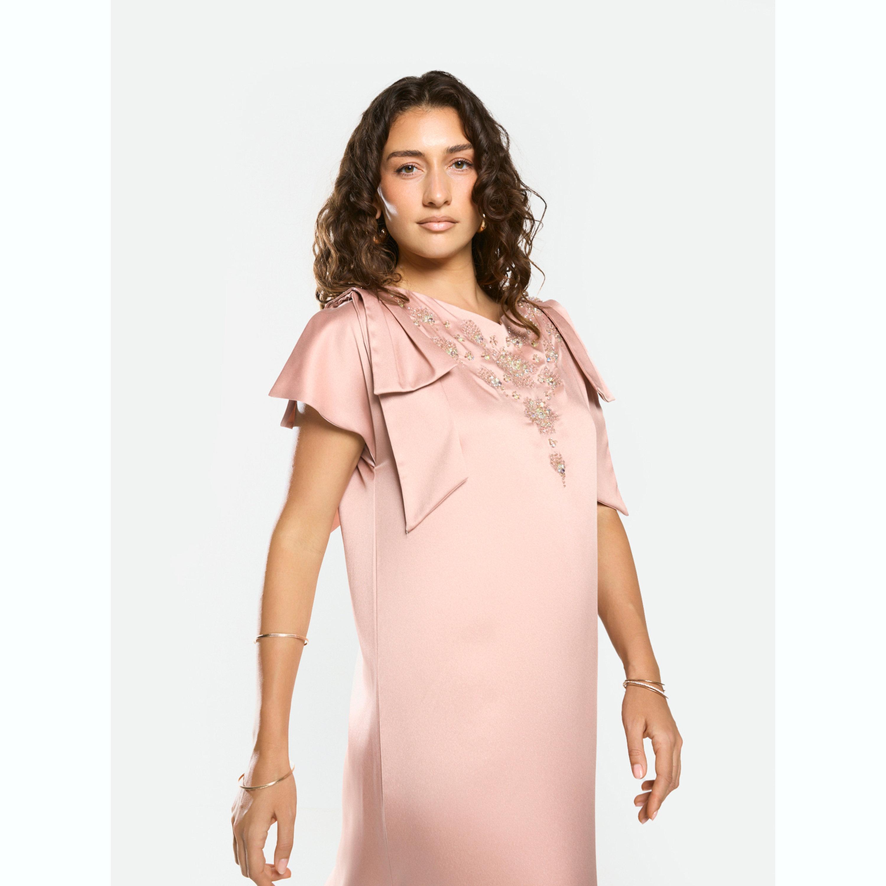 فستان طويل بأكمام مكشكشة وقصة صدر مزينة-women-clothing-dresses-image-5