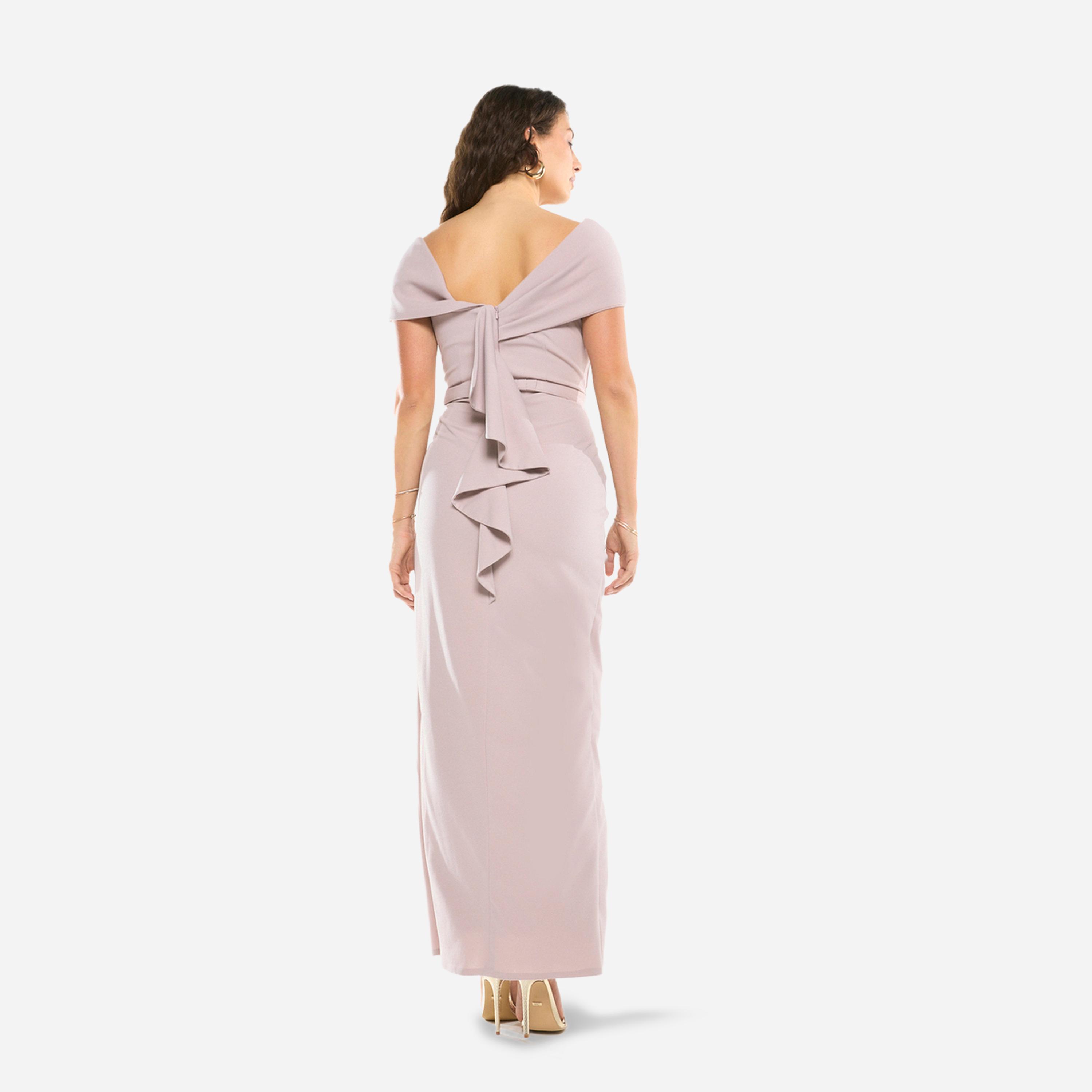 فستان طويل بنمط لف ومنسدل مع ياقة بطية-women-clothing-dresses-image-6