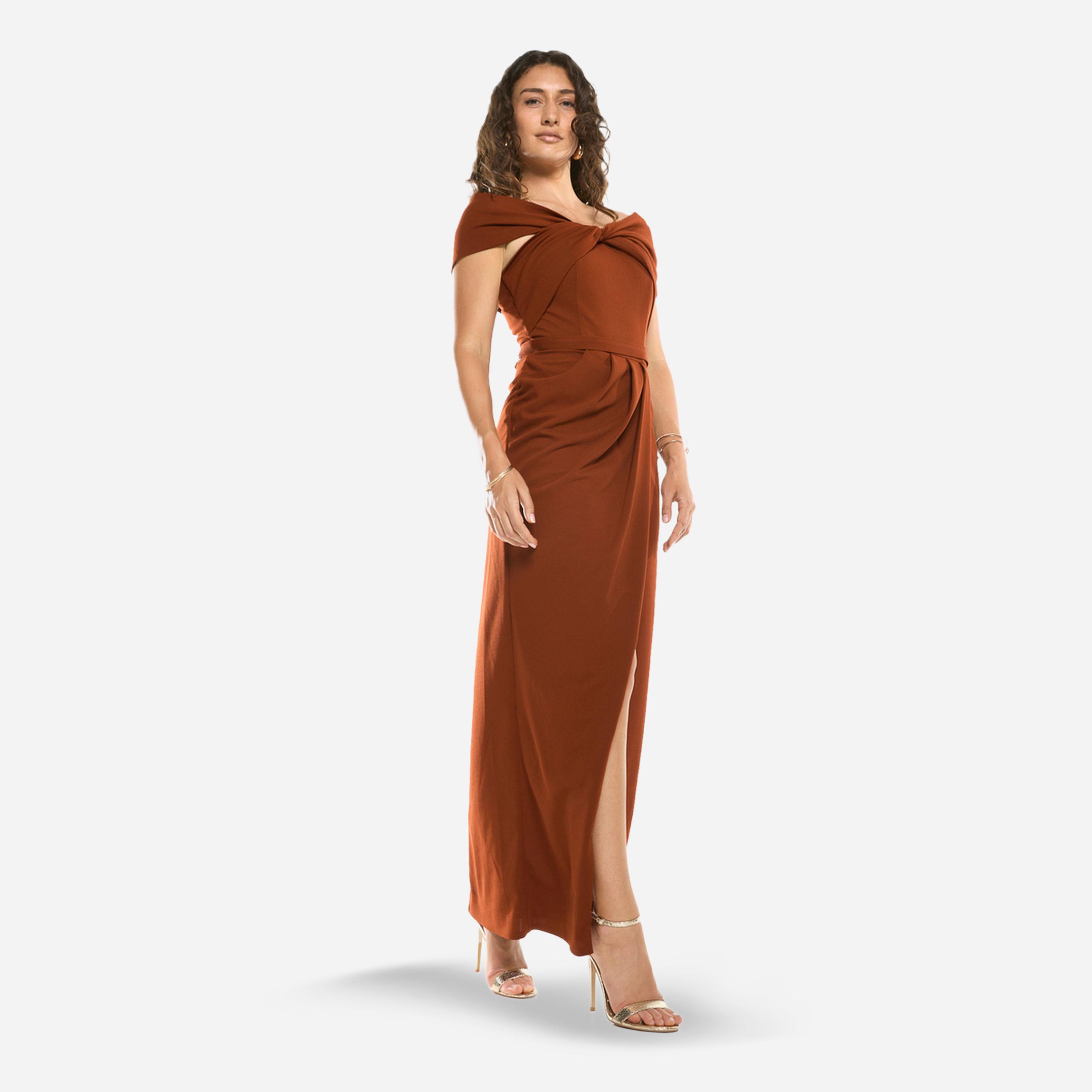 House of Moda X Styli Folded Collar Draped Wrap Gown Maxi Dress-women-clothing-dresses-image-3