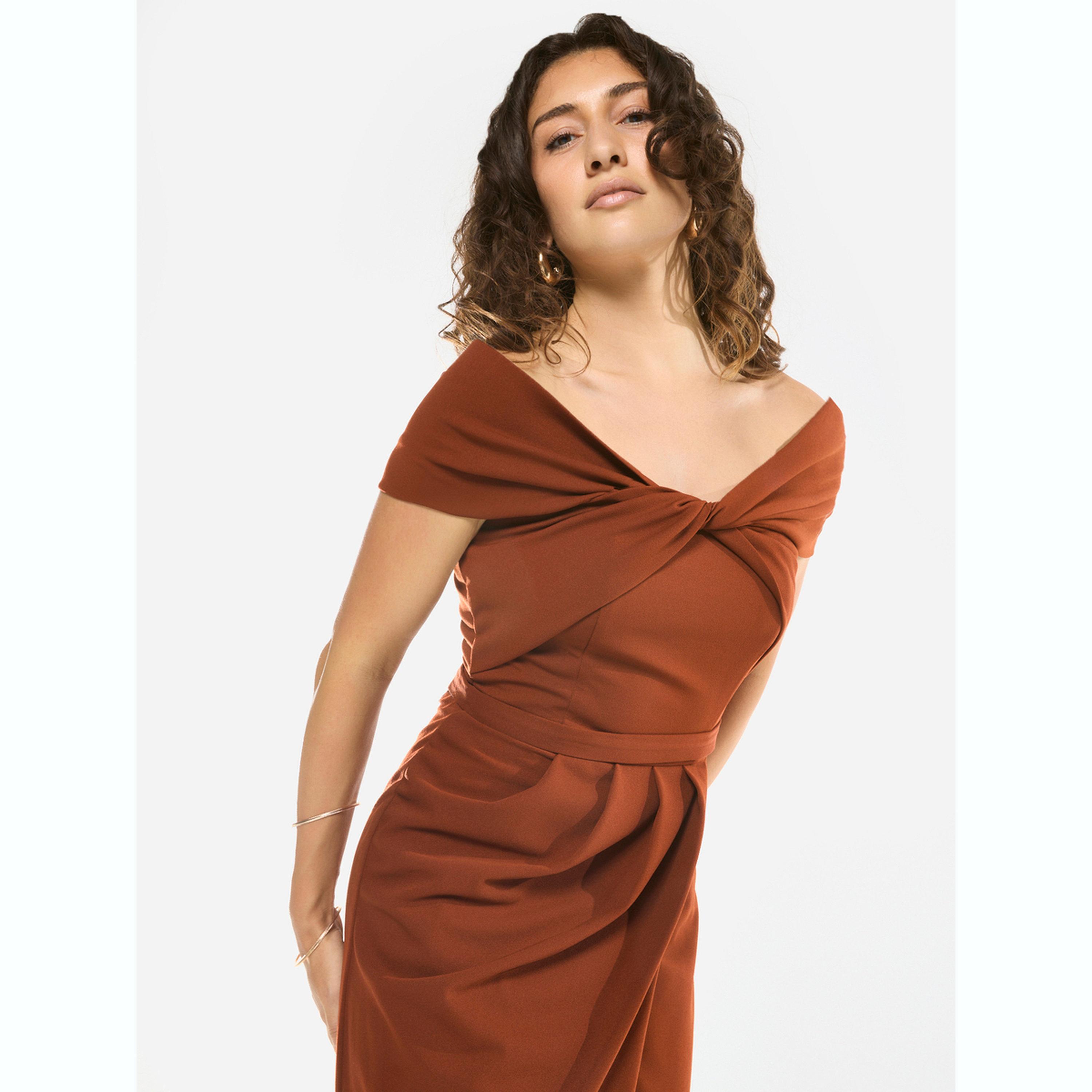 House of Moda X Styli Folded Collar Draped Wrap Gown Maxi Dress-women-clothing-dresses-image-5