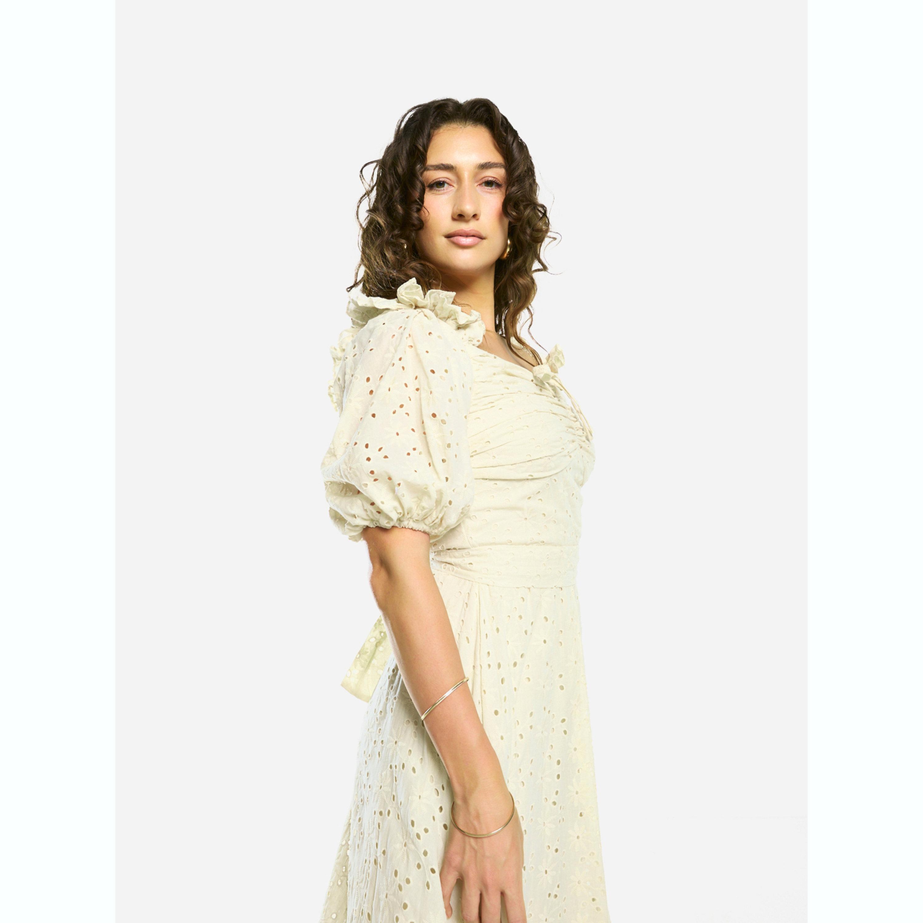 House of Moda X Styli Schiffli Puff Sleeves A-Line Maxi Dress-women-clothing-dresses-image-4