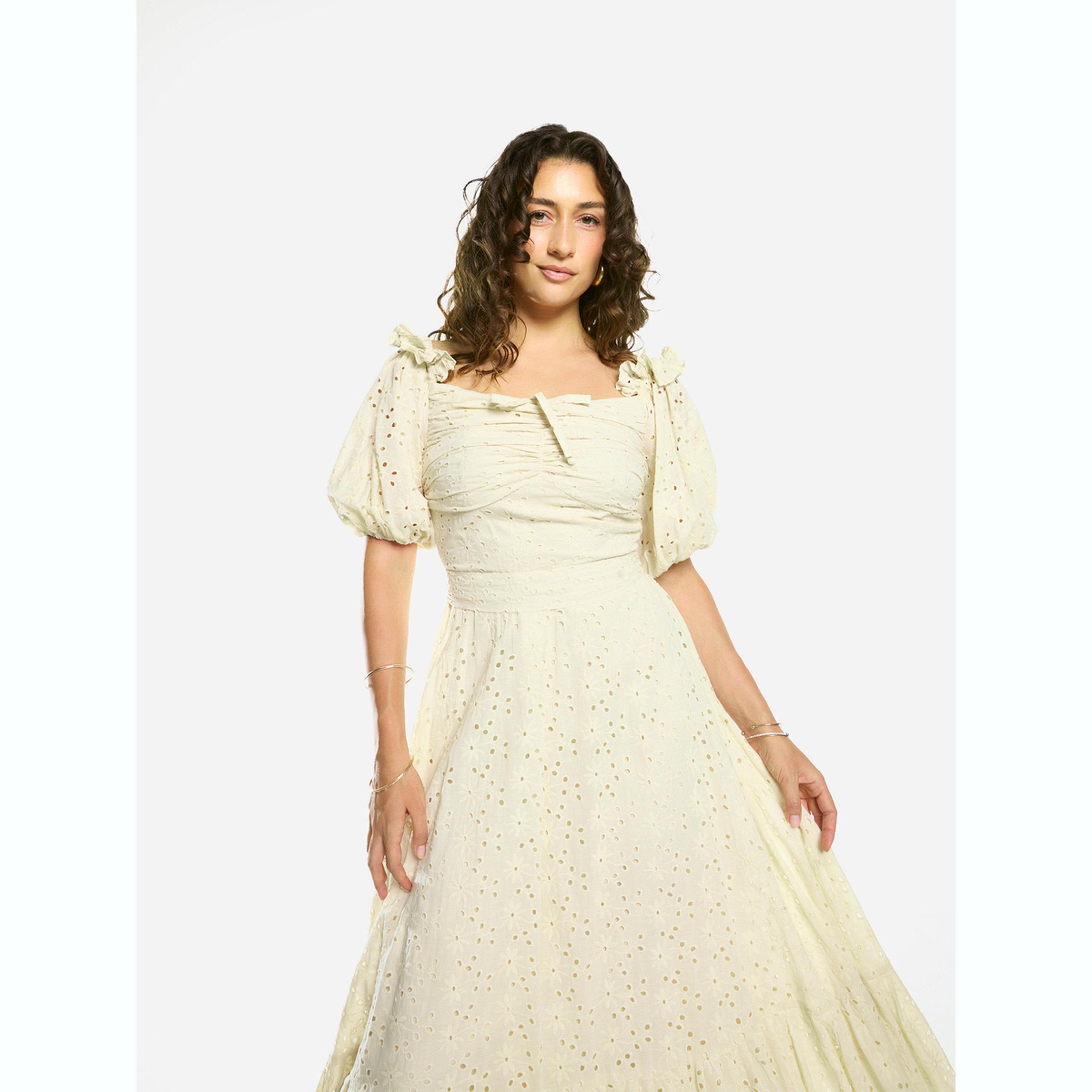 House of Moda X Styli Schiffli Puff Sleeves A-Line Maxi Dress-women-clothing-dresses-image-5