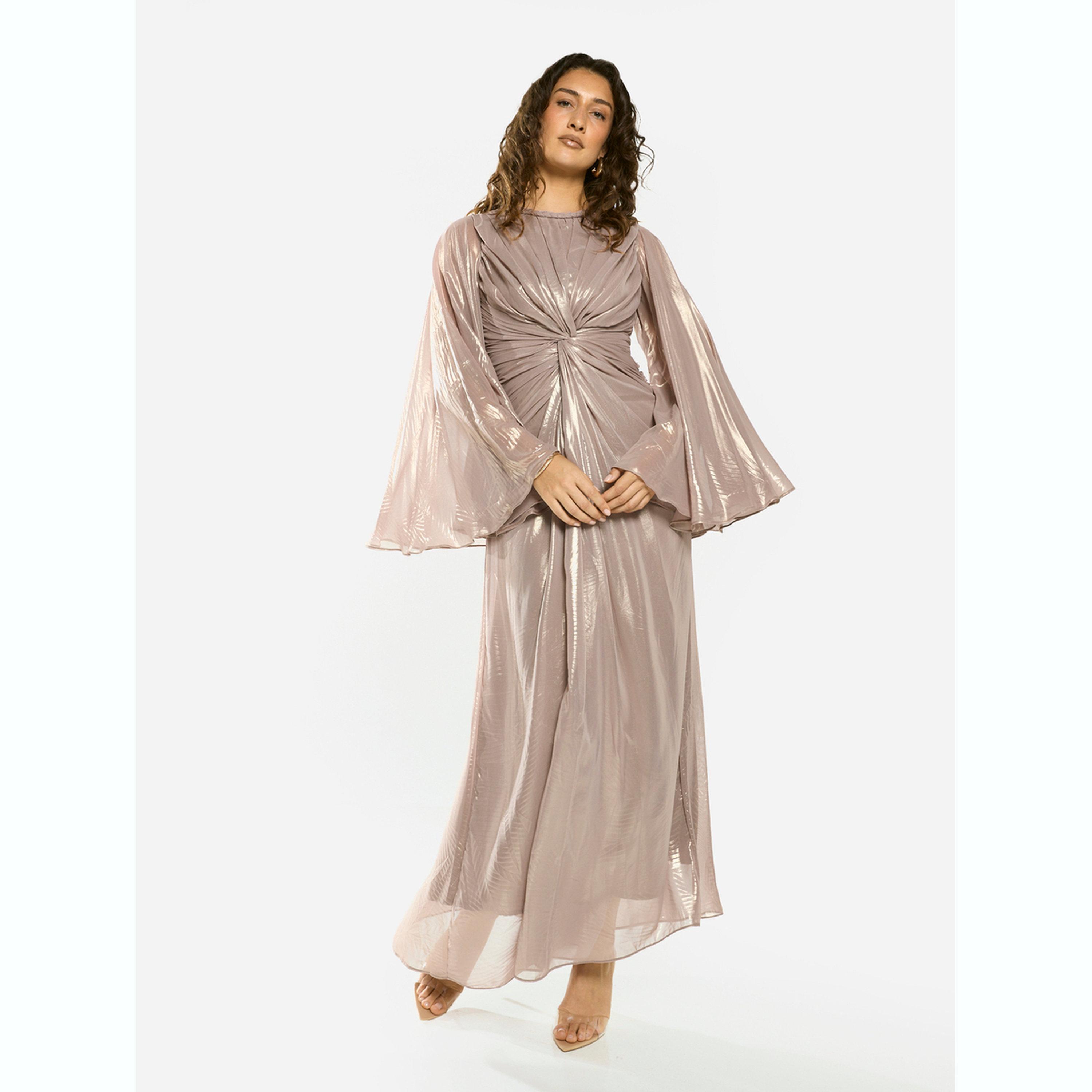 House of Moda X Styli Radiant Twist Drape Evening Maxi Dress-women-clothing-dresses-image-1