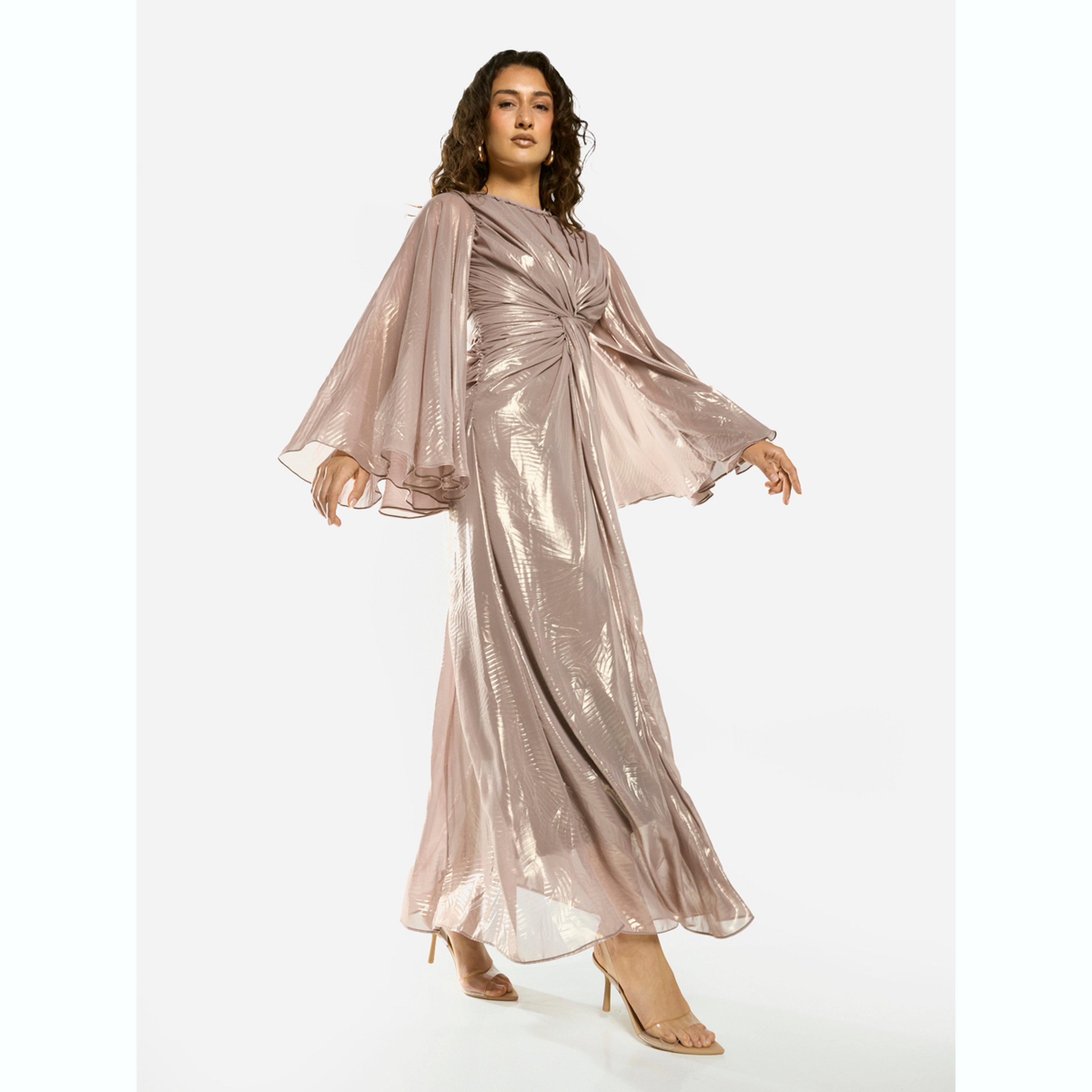 House of Moda X Styli Radiant Twist Drape Evening Maxi Dress-women-clothing-dresses-image-2