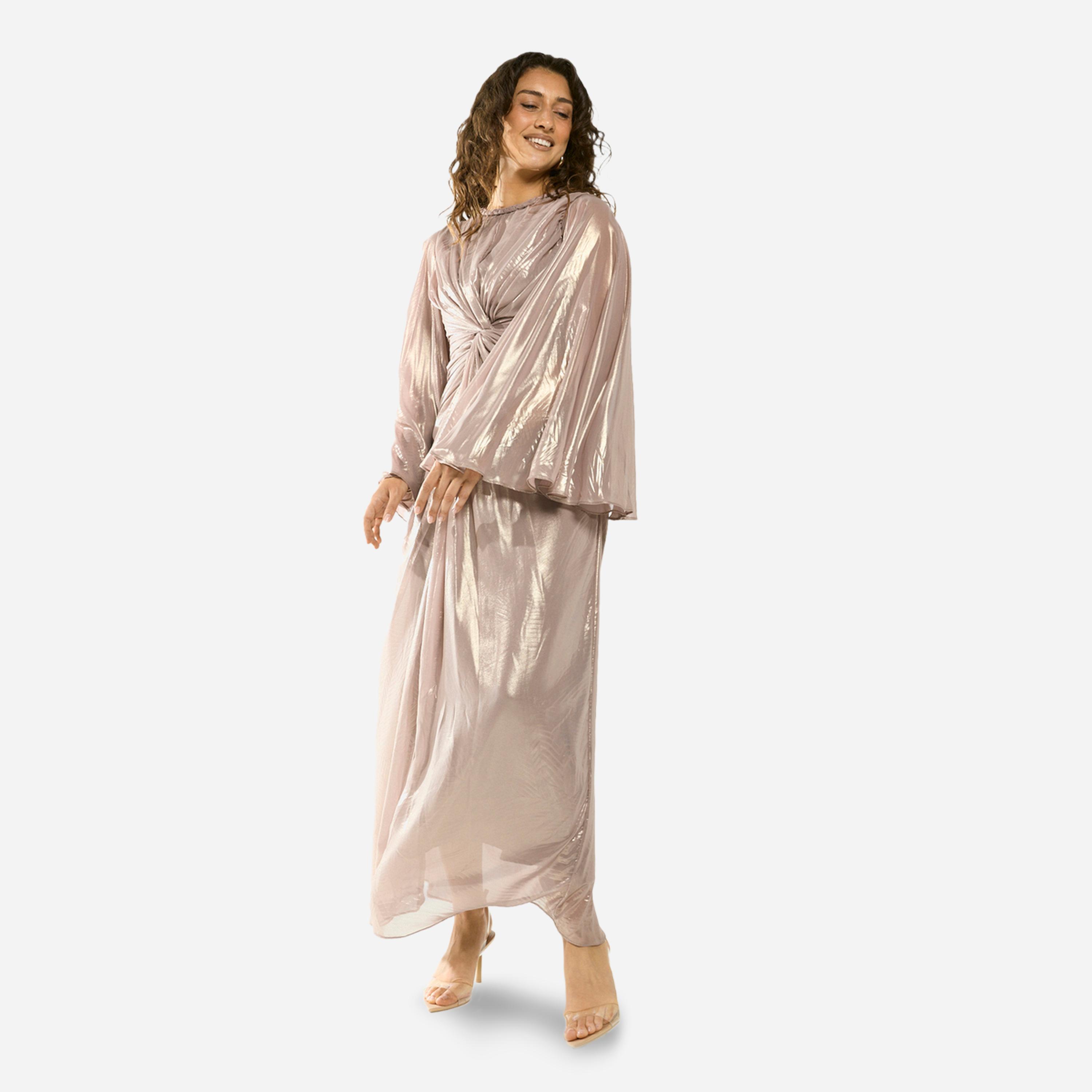 House of Moda X Styli Radiant Twist Drape Evening Maxi Dress-women-clothing-dresses-image-4