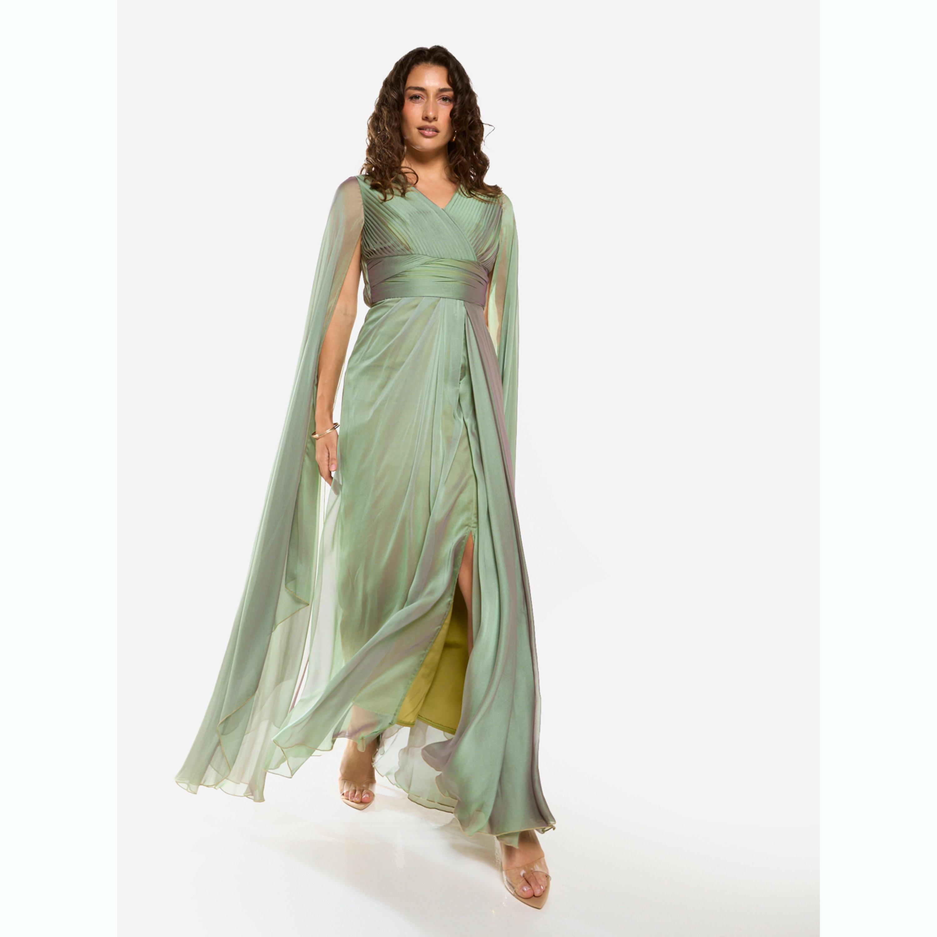 فستان طويل بخصر مجمع وجزء علوي بكسرات-women-clothing-dresses-image-4