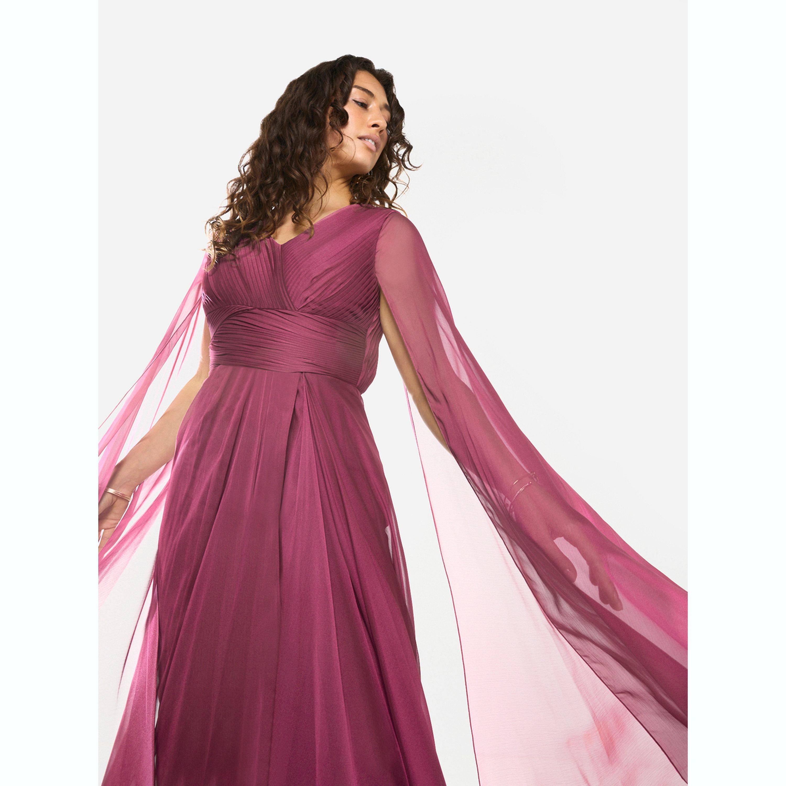 فستان طويل بخصر مجمع وجزء علوي بكسرات-women-clothing-dresses-image-5