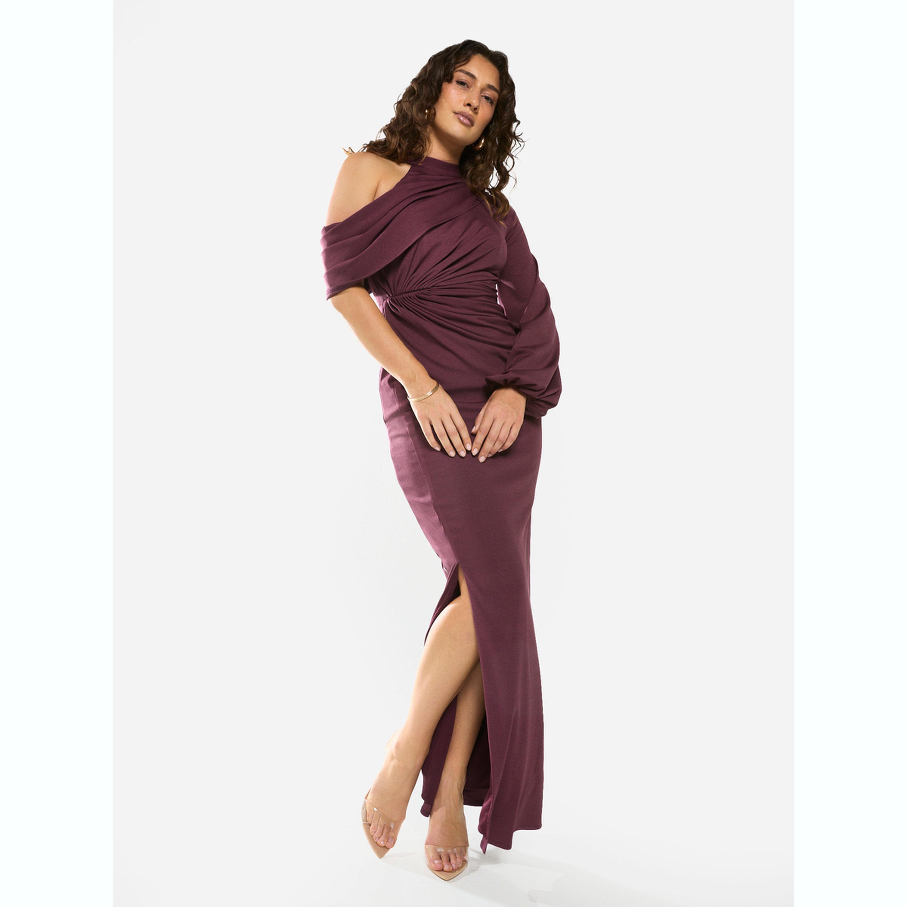 House of Moda X Styli Asymmetric Drape One-Sleeve Gown Maxi Dress-women-clothing-dresses-image-3