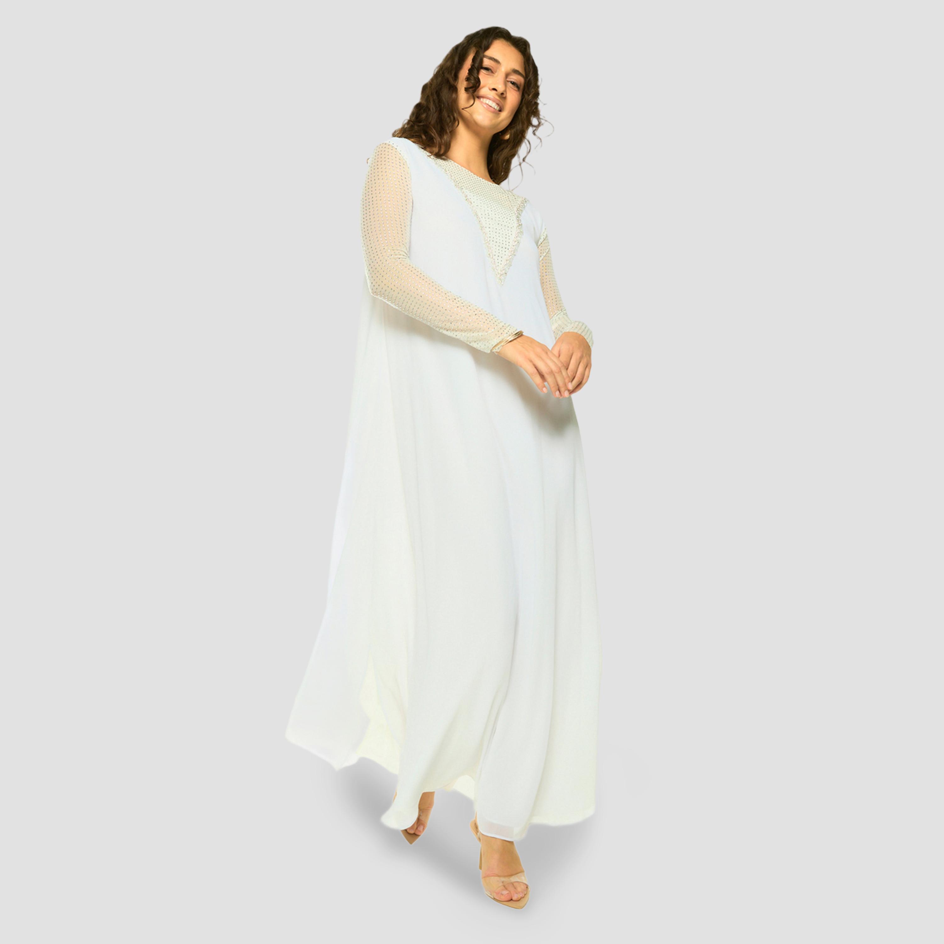 House of Moda X Styli Embellished Chevron Overlay Maxi Dress-women-clothing-dresses-image-2