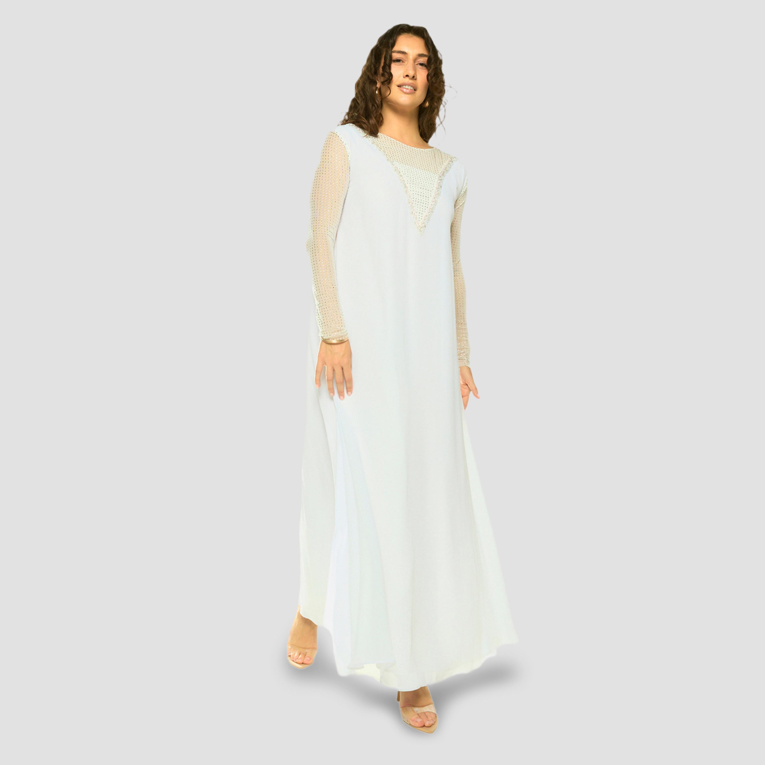 House of Moda X Styli Embellished Chevron Overlay Maxi Dress-women-clothing-dresses-image-4