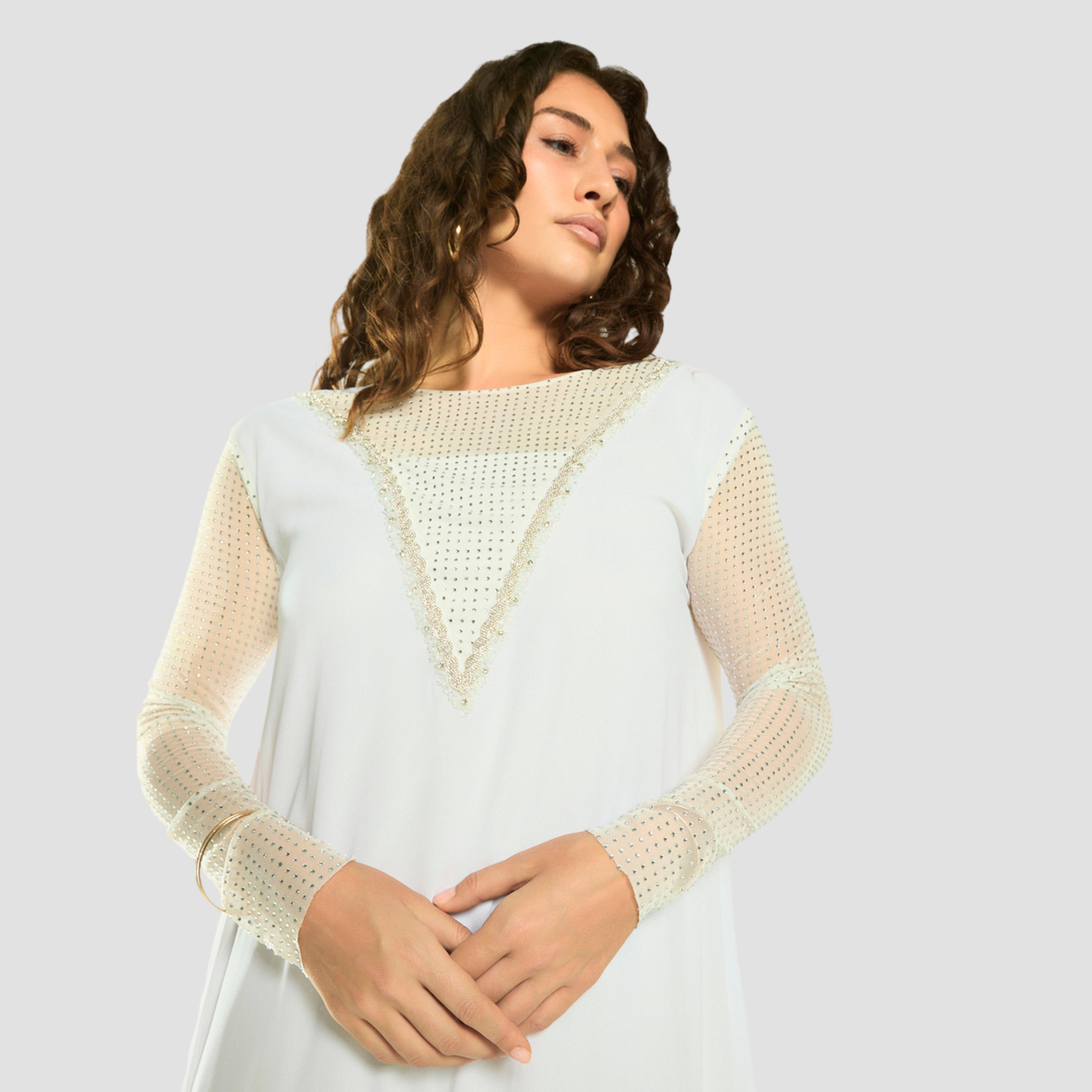 House of Moda X Styli Embellished Chevron Overlay Maxi Dress-women-clothing-dresses-image-5