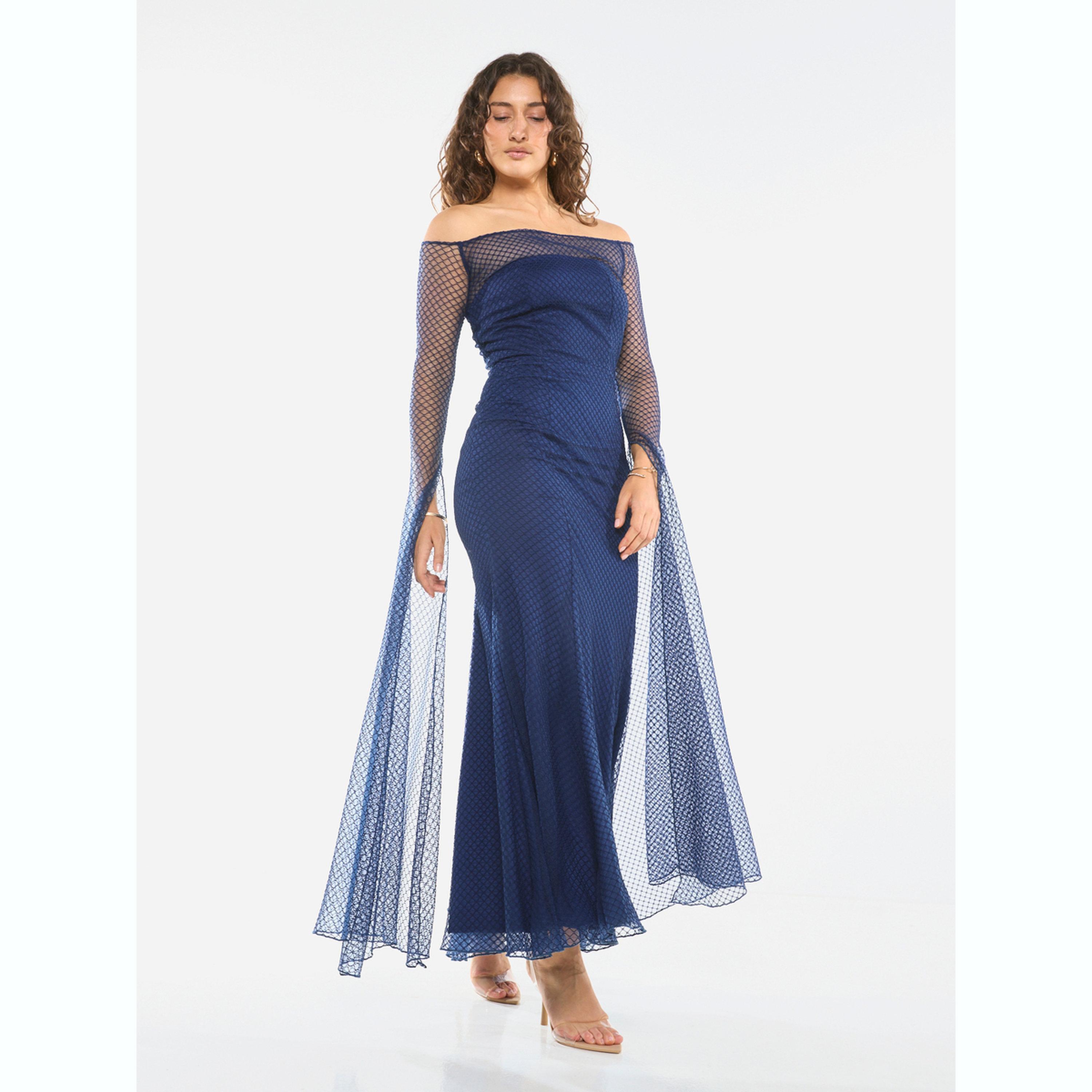 House of Moda X Styli Sheer Overlay Off-Shoulder Maxi Dress-women-clothing-dresses-image-2