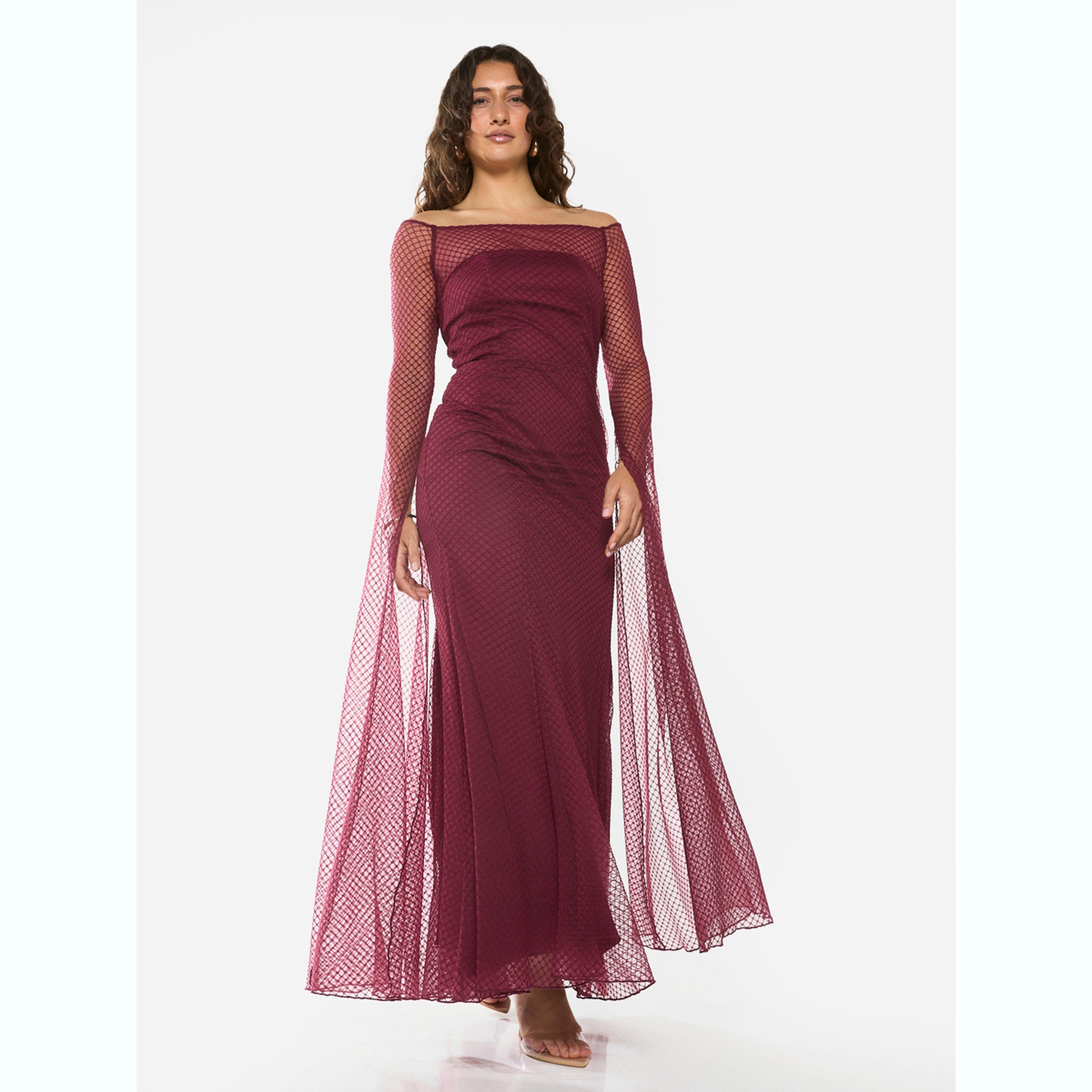 House of Moda X Styli Sheer Overlay Off-Shoulder Maxi Dress-women-clothing-dresses-image-1