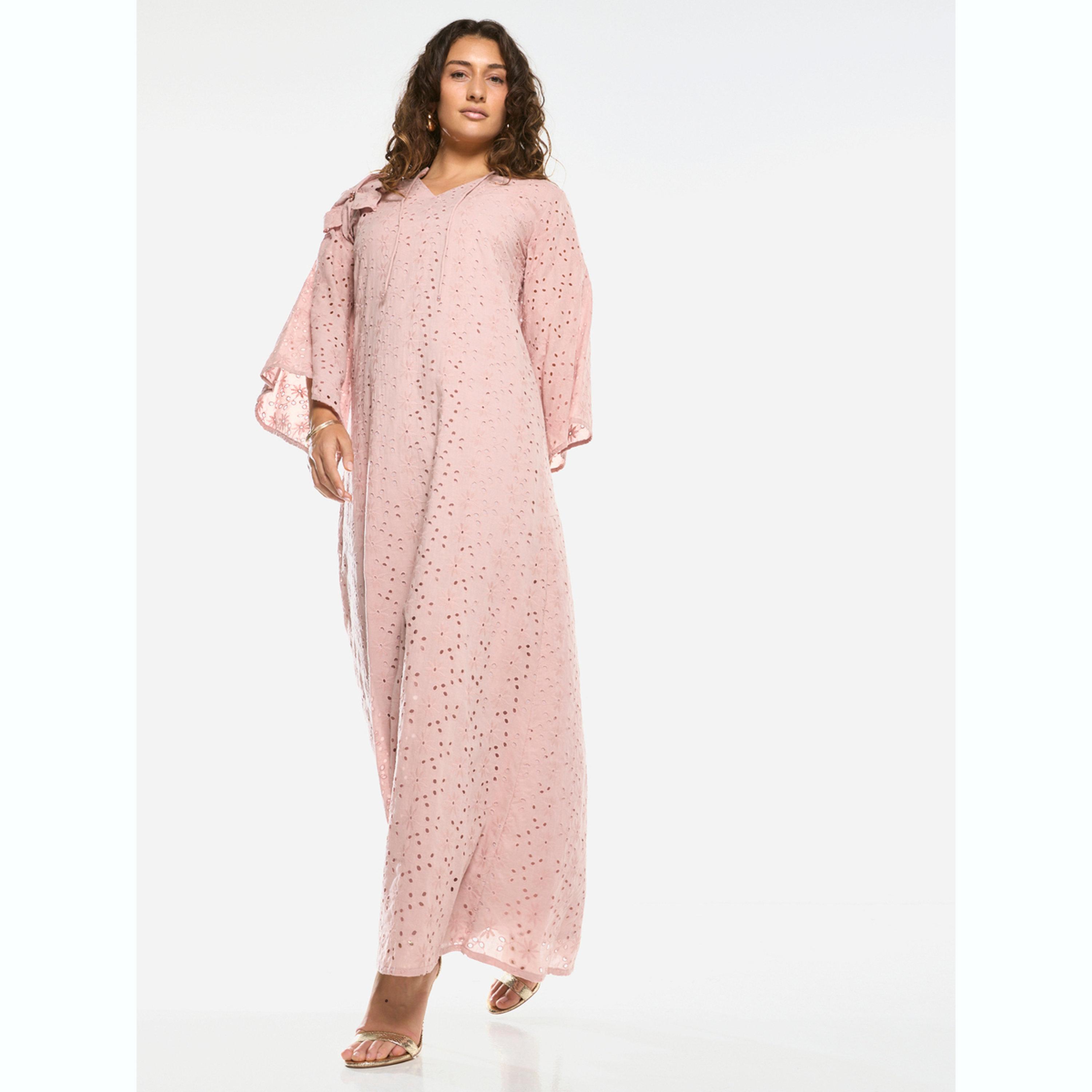 House of Moda X Styli Bow Detail Lace Cut-Out Maxi Dress-women-clothing-dresses-image-3