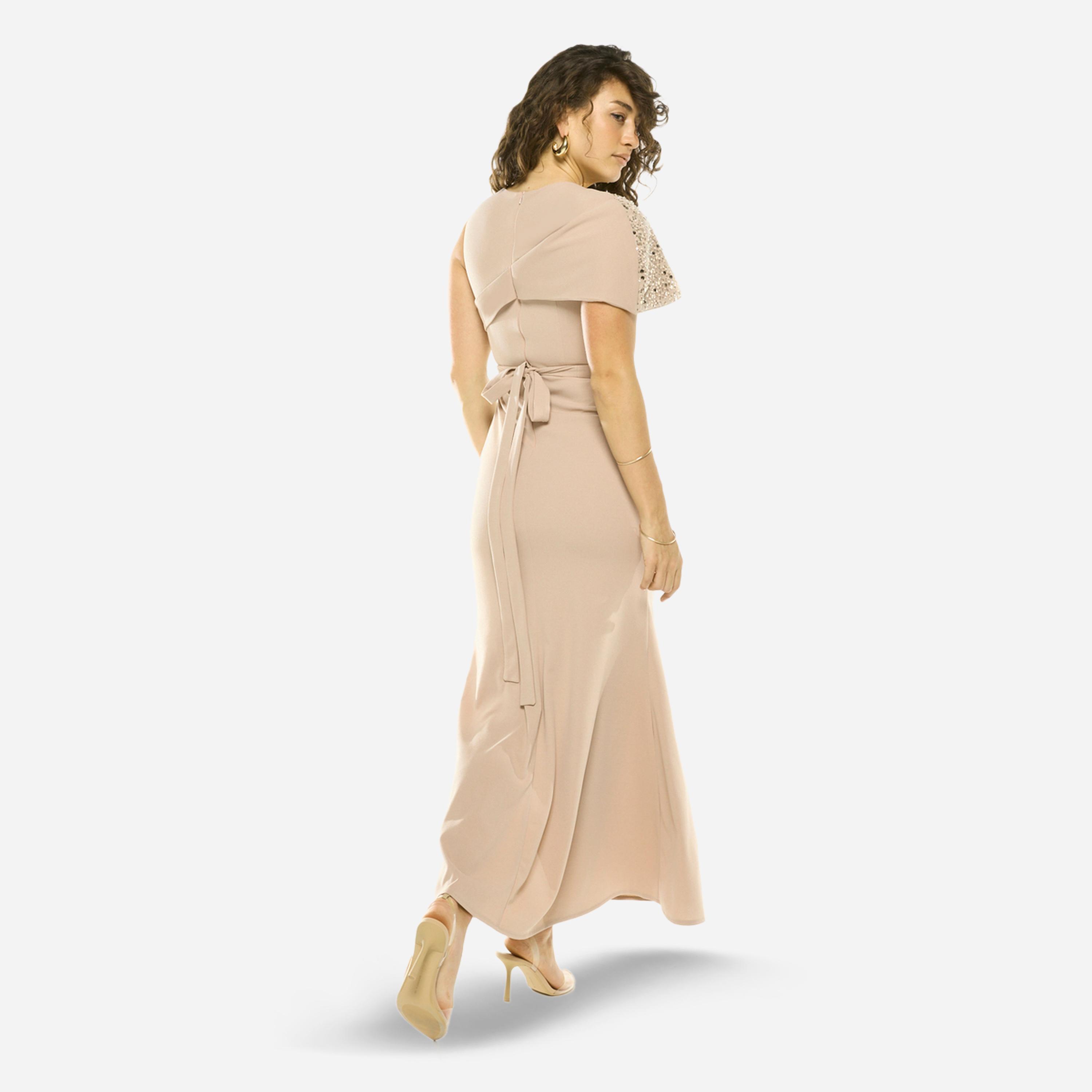 فستان طويل مزين بطبقة علوية-women-clothing-dresses-image-5