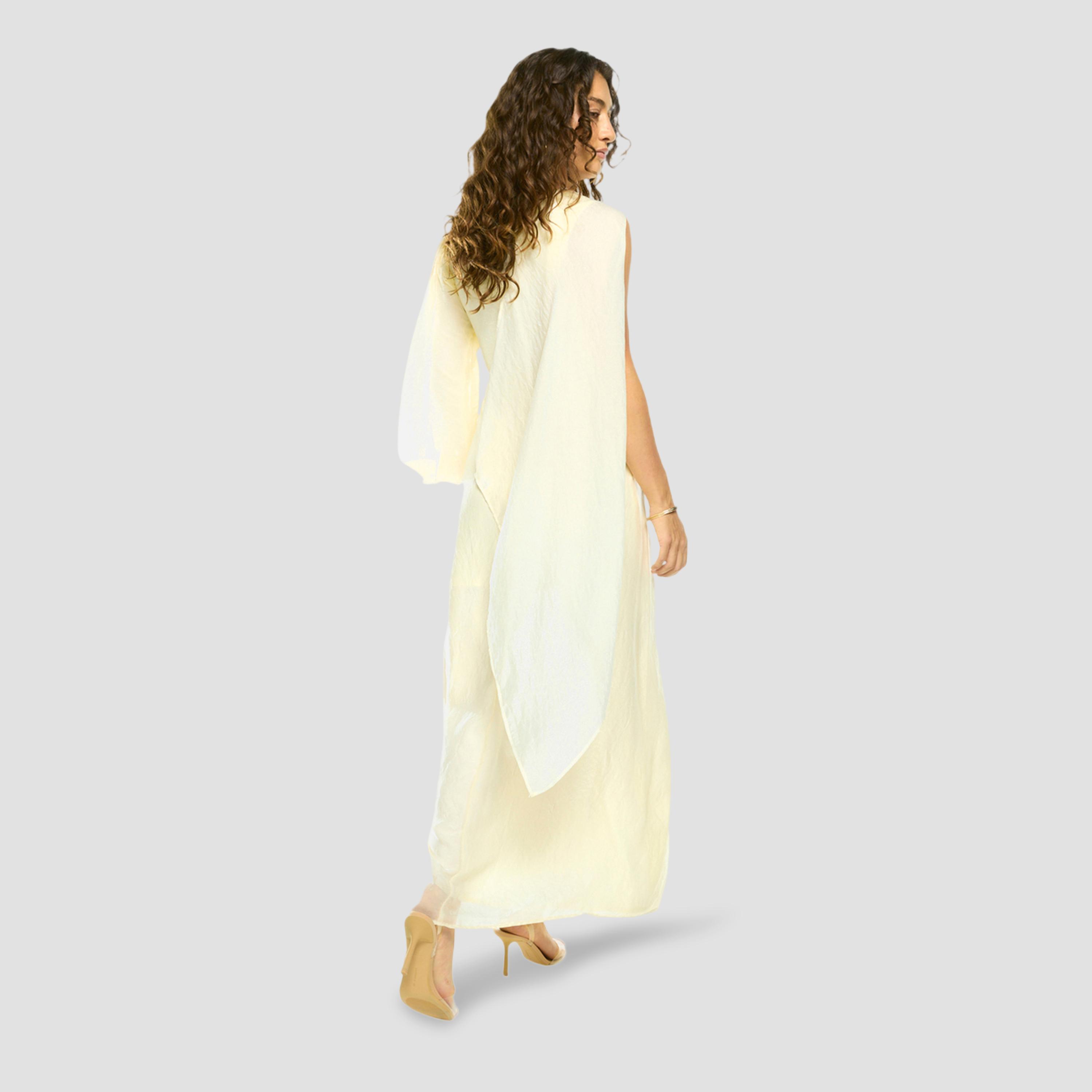 فستان طويل بنمط منسدل غير متماثل مع لوحة مُجسمة-women-clothing-dresses-image-5