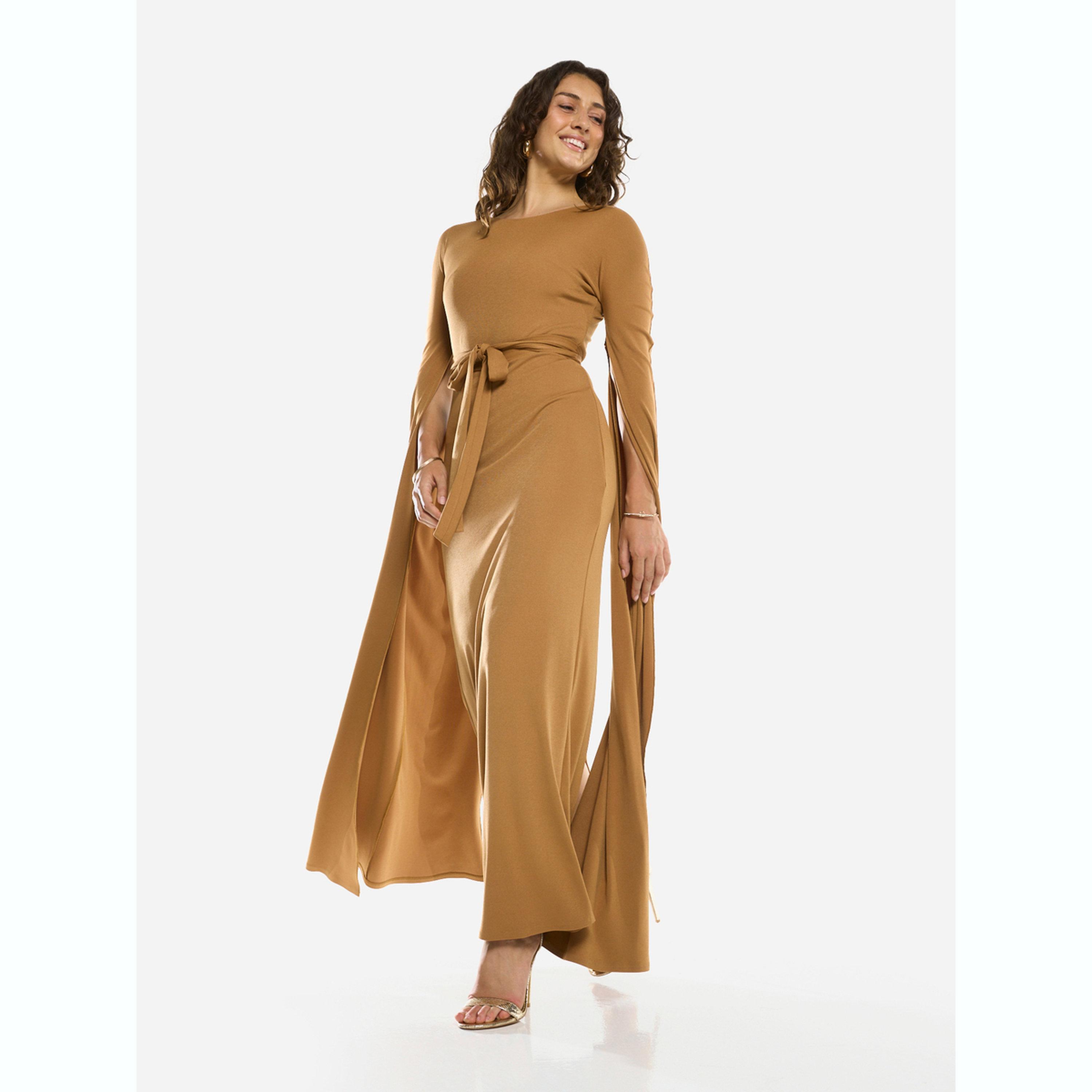 House of Moda X Styli Tie-Waist Cape Sleeve Maxi Dress-women-clothing-dresses-image-2