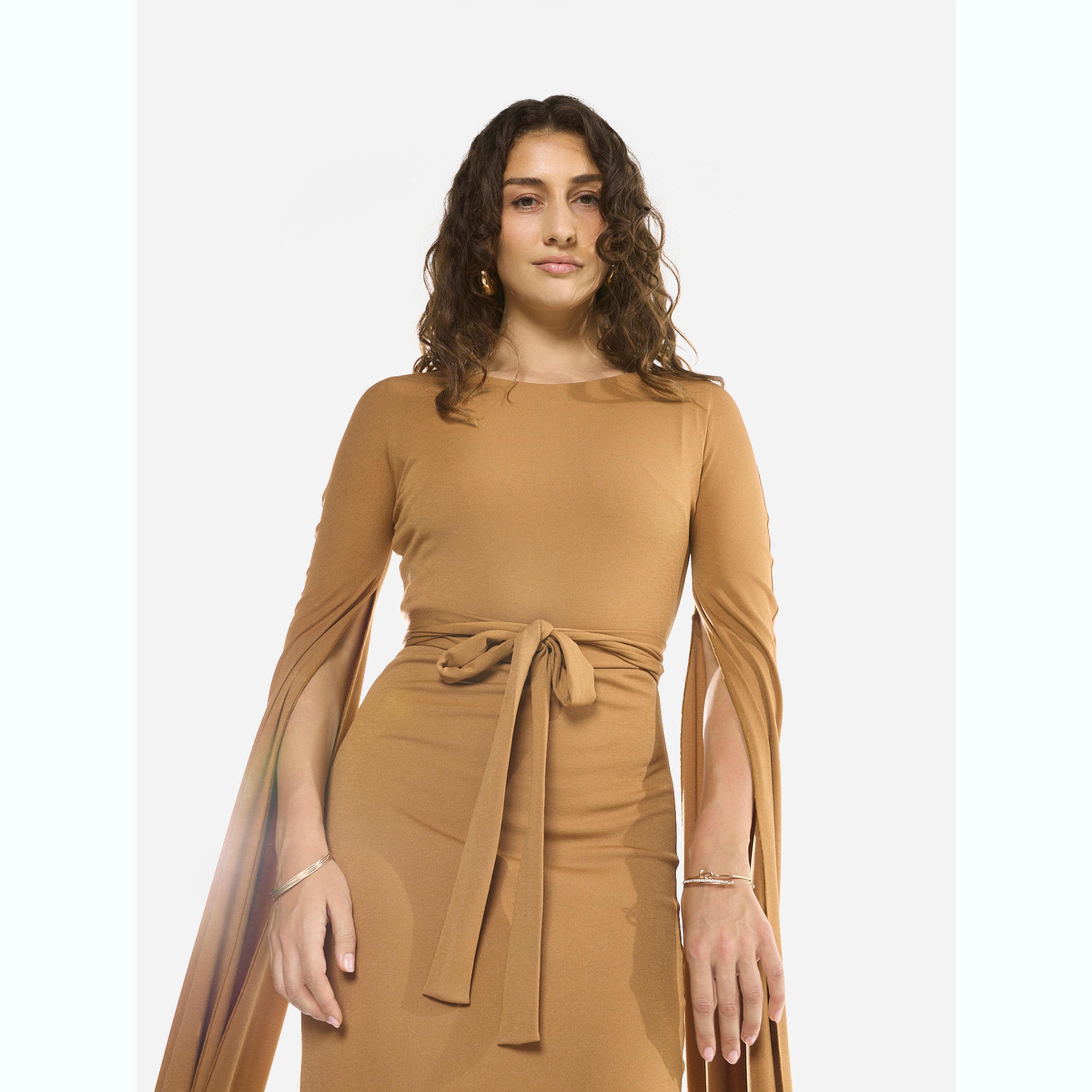 House of Moda X Styli Tie-Waist Cape Sleeve Maxi Dress-women-clothing-dresses-image-6