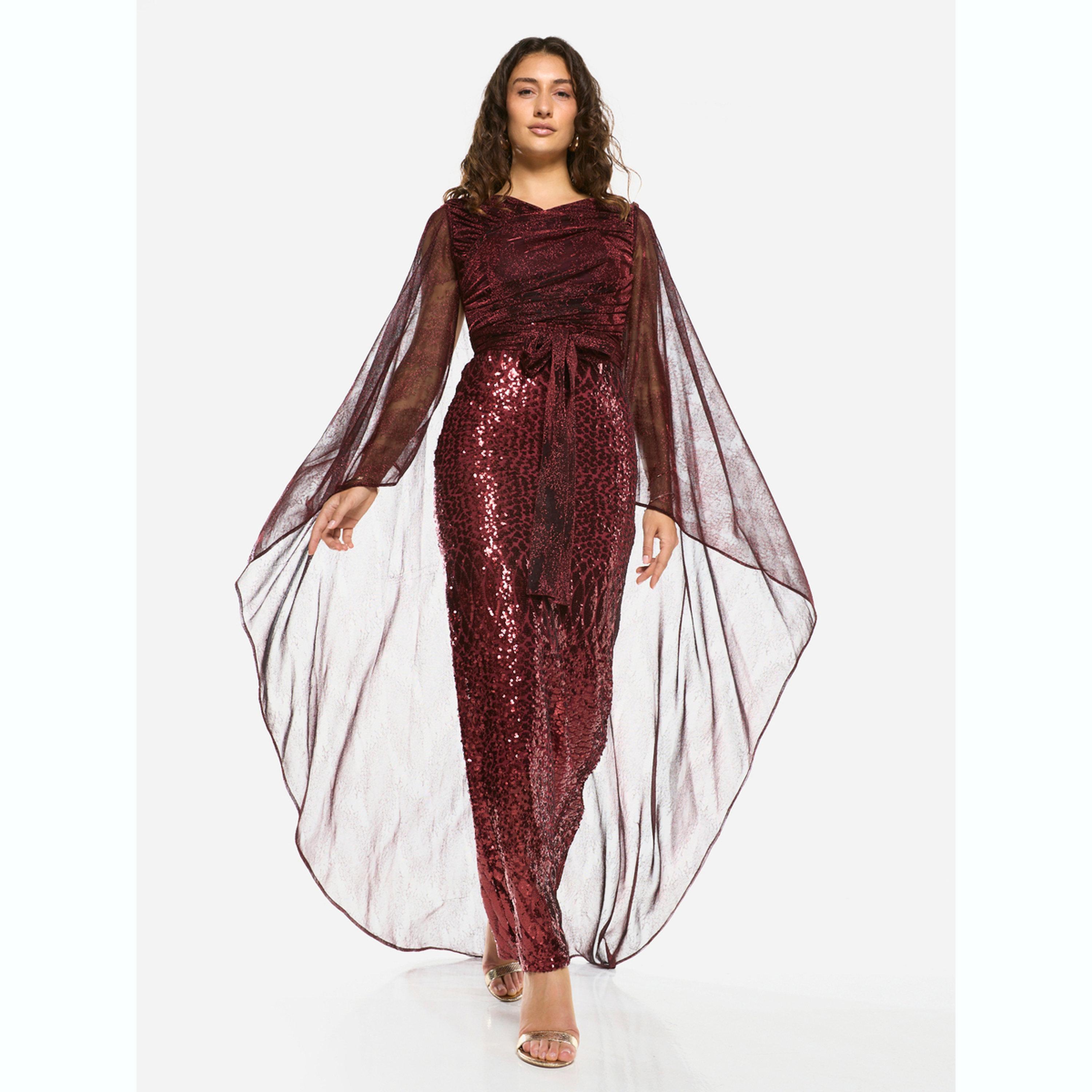 House of Moda X Styli Embellished Drape Tie-Waist Overlay Maxi Dress-women-clothing-dresses-image-3