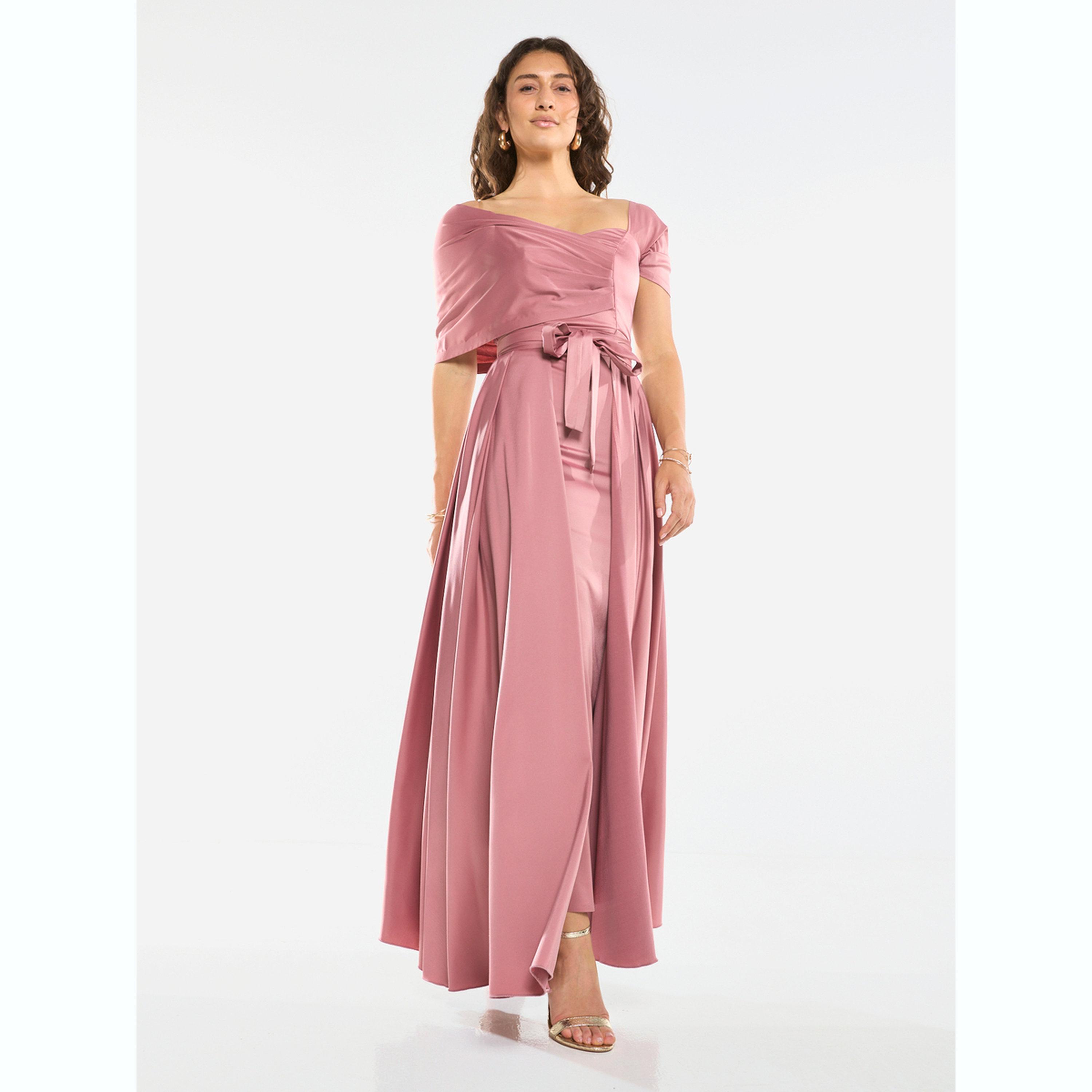 فستان طويل واسع مزين بفيونكة-women-clothing-dresses-image-3