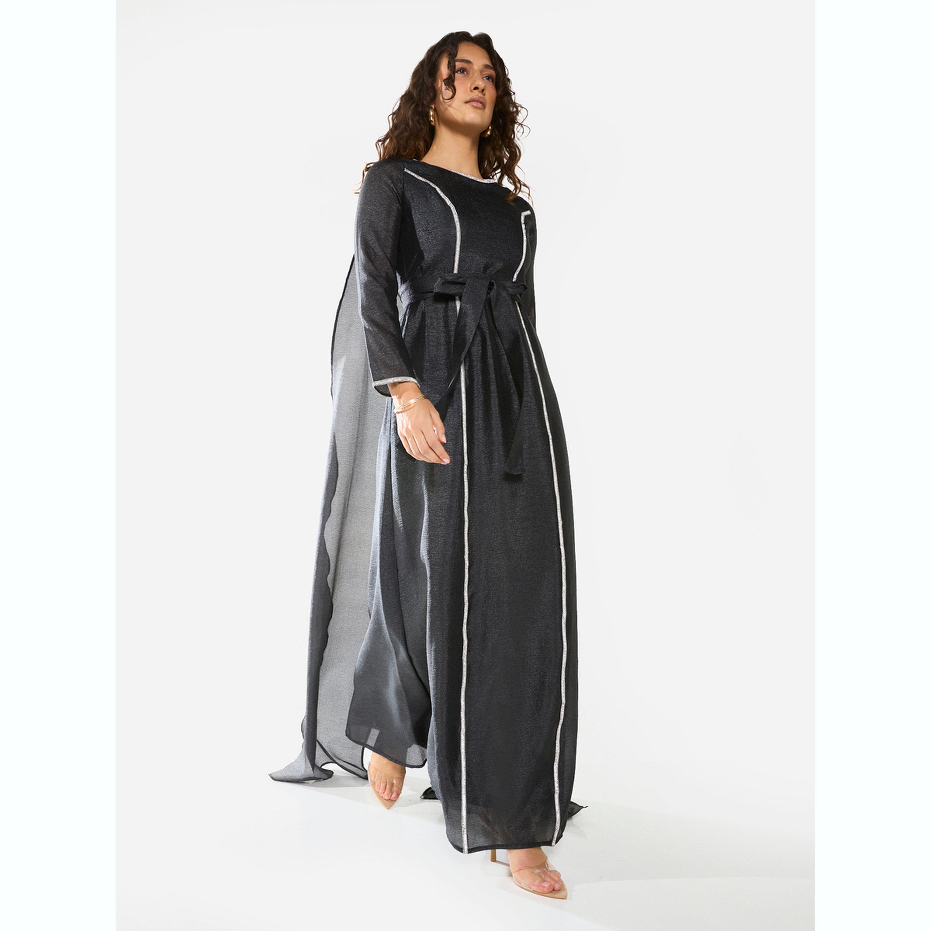 House of Moda X Styli Sheer Overlay Tie-Waist A-Line Maxi Dress-women-clothing-dresses-image-3