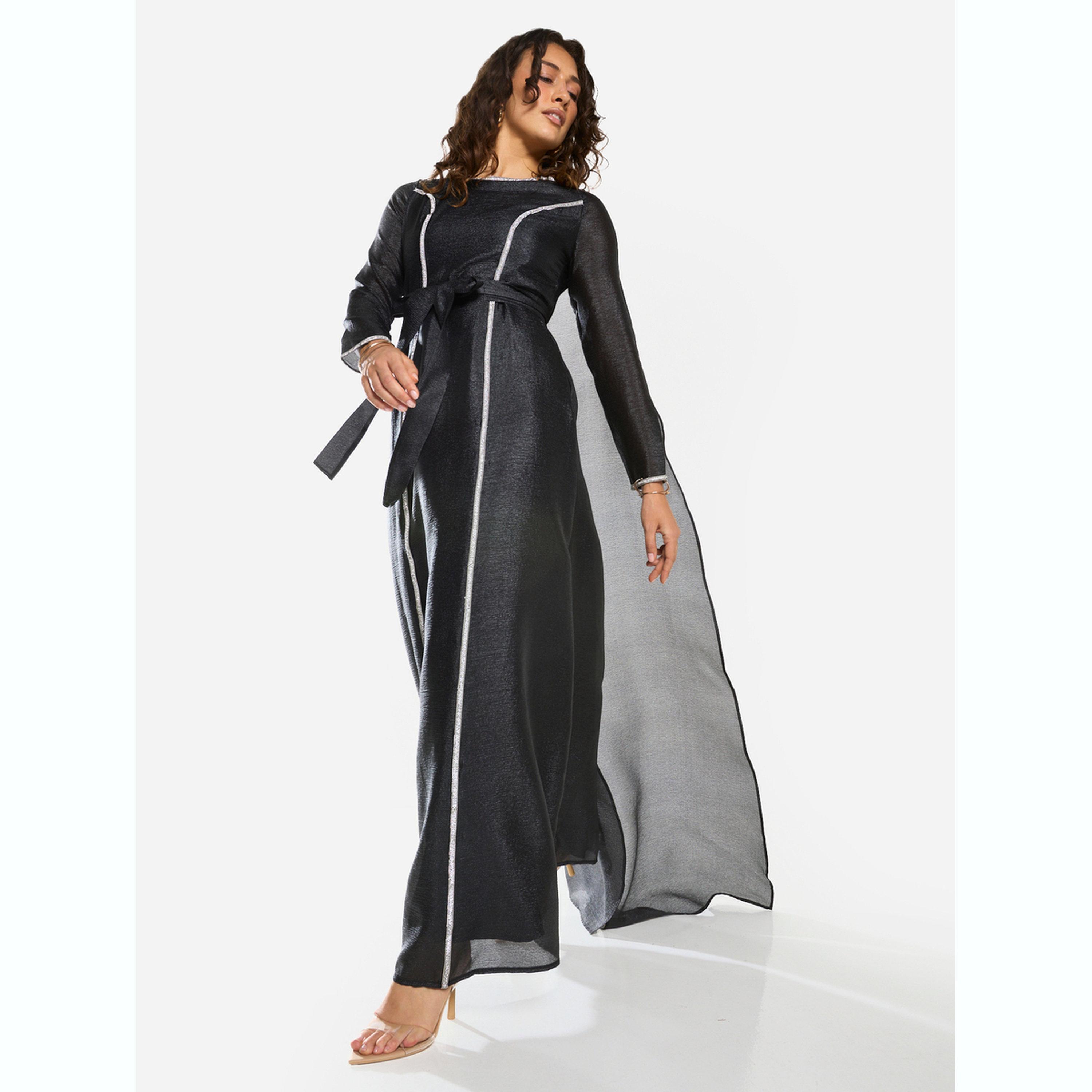 House of Moda X Styli Sheer Overlay Tie-Waist A-Line Maxi Dress-women-clothing-dresses-image-5