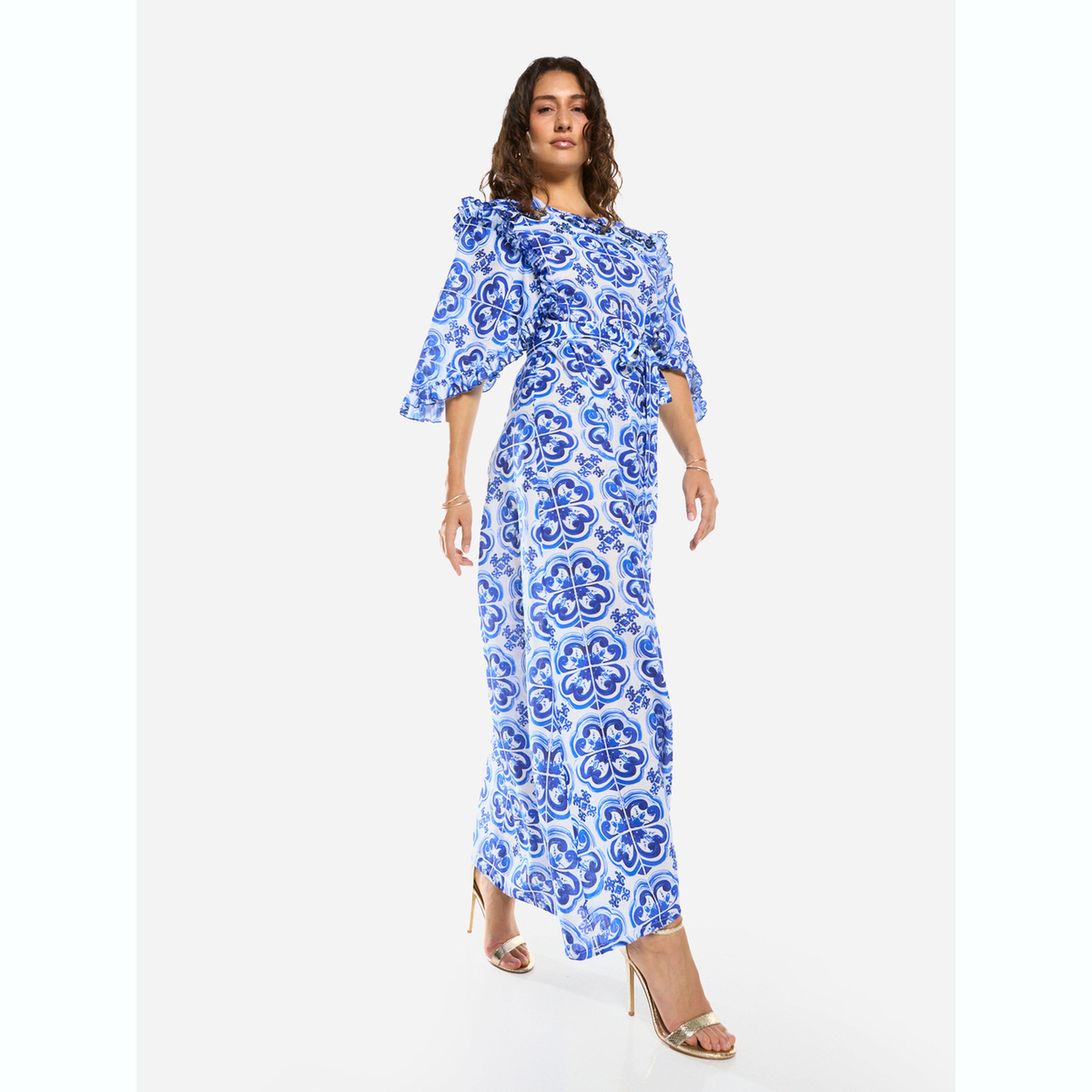House of Moda X Styli Ornate Print Straight-Cut Maxi Dress-women-clothing-dresses-image-4