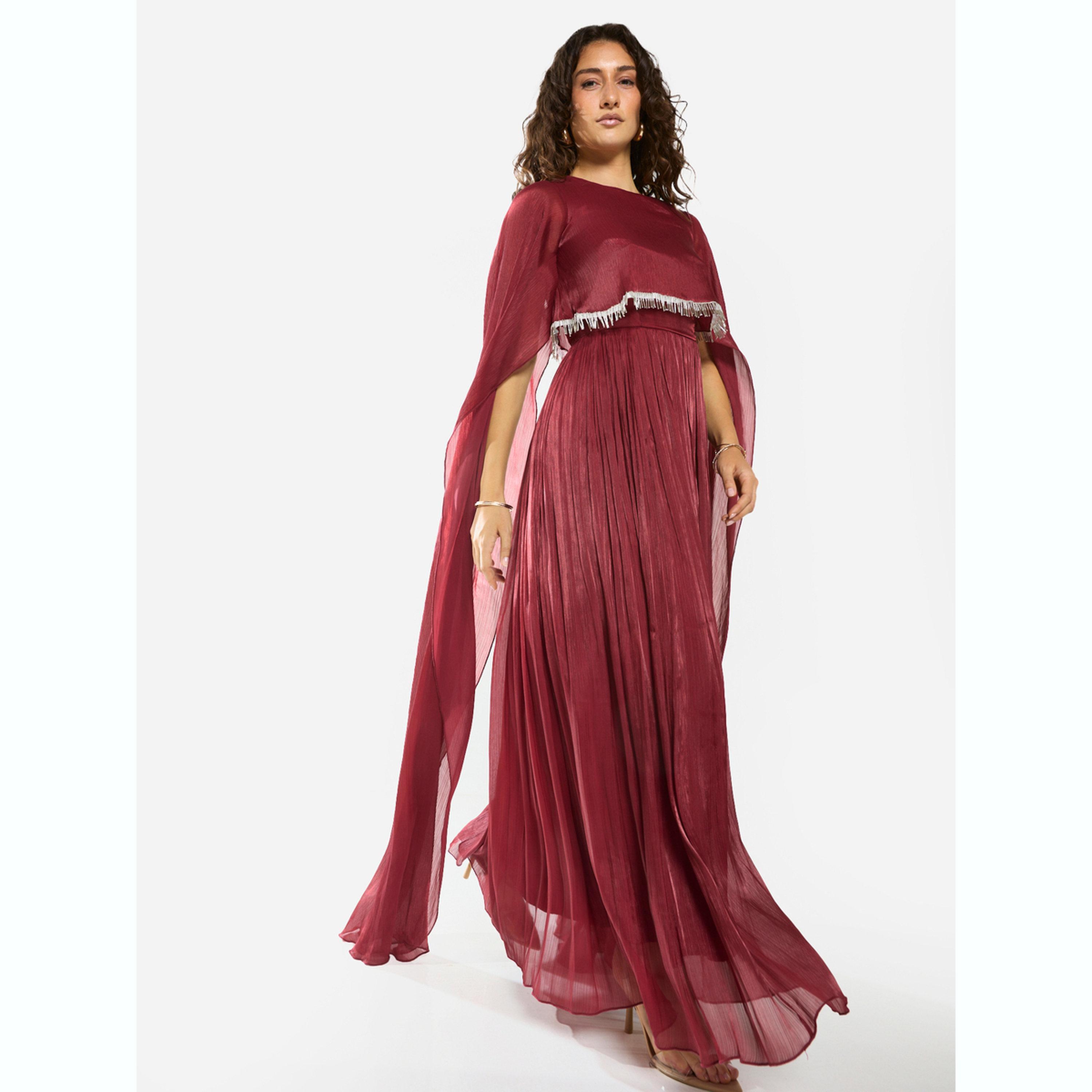 House of Moda X Styli Draped Overlay Gathered Maxi Dress-women-clothing-dresses-image-2