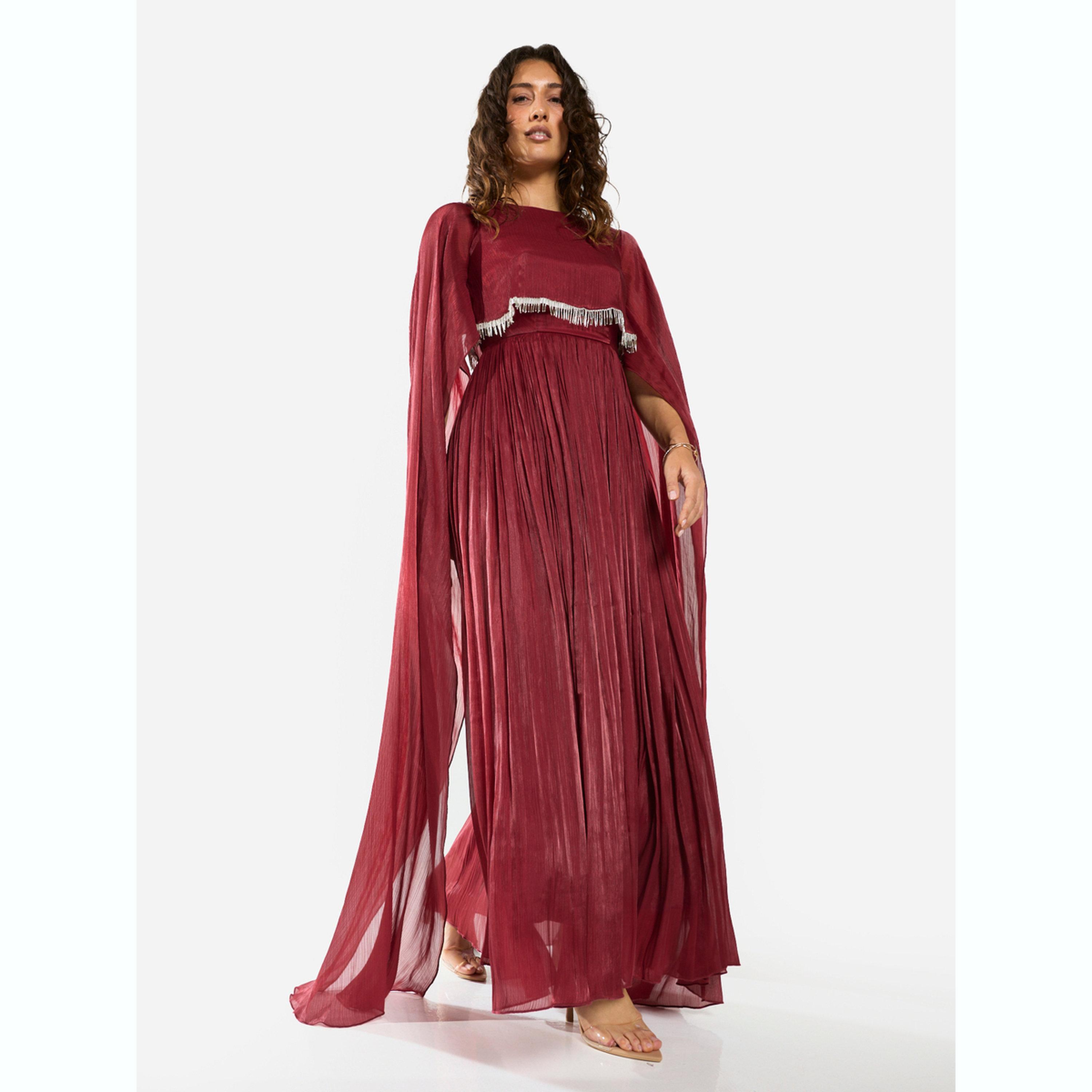 House of Moda X Styli Draped Overlay Gathered Maxi Dress-women-clothing-dresses-image-3