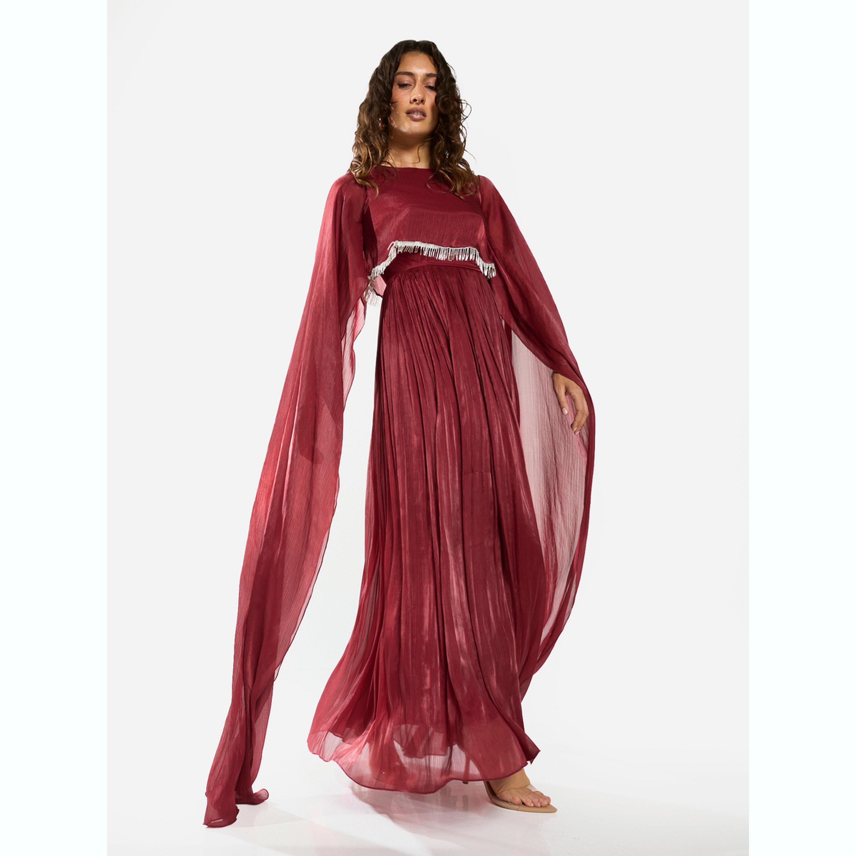 House of Moda X Styli Draped Overlay Gathered Maxi Dress-women-clothing-dresses-image-4