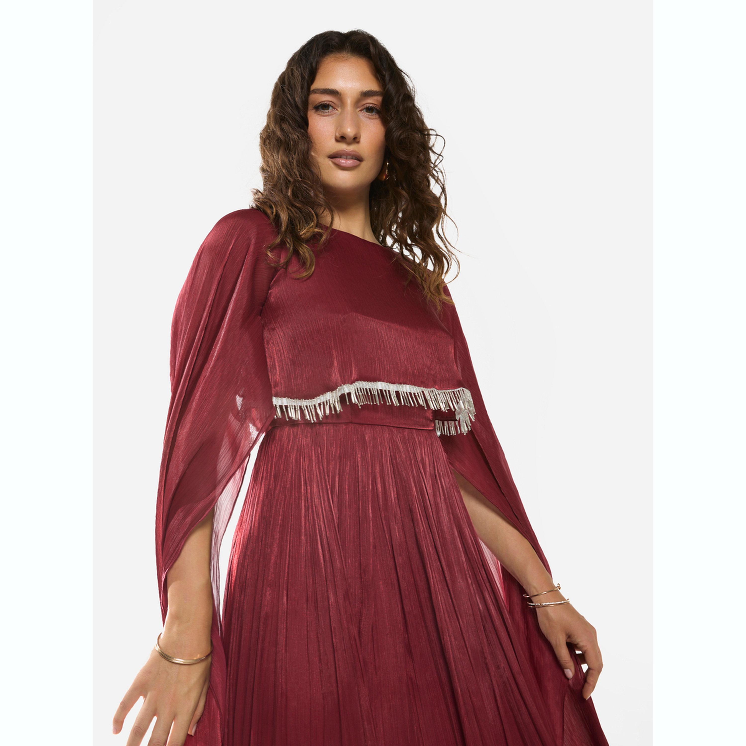 House of Moda X Styli Draped Overlay Gathered Maxi Dress-women-clothing-dresses-image-5