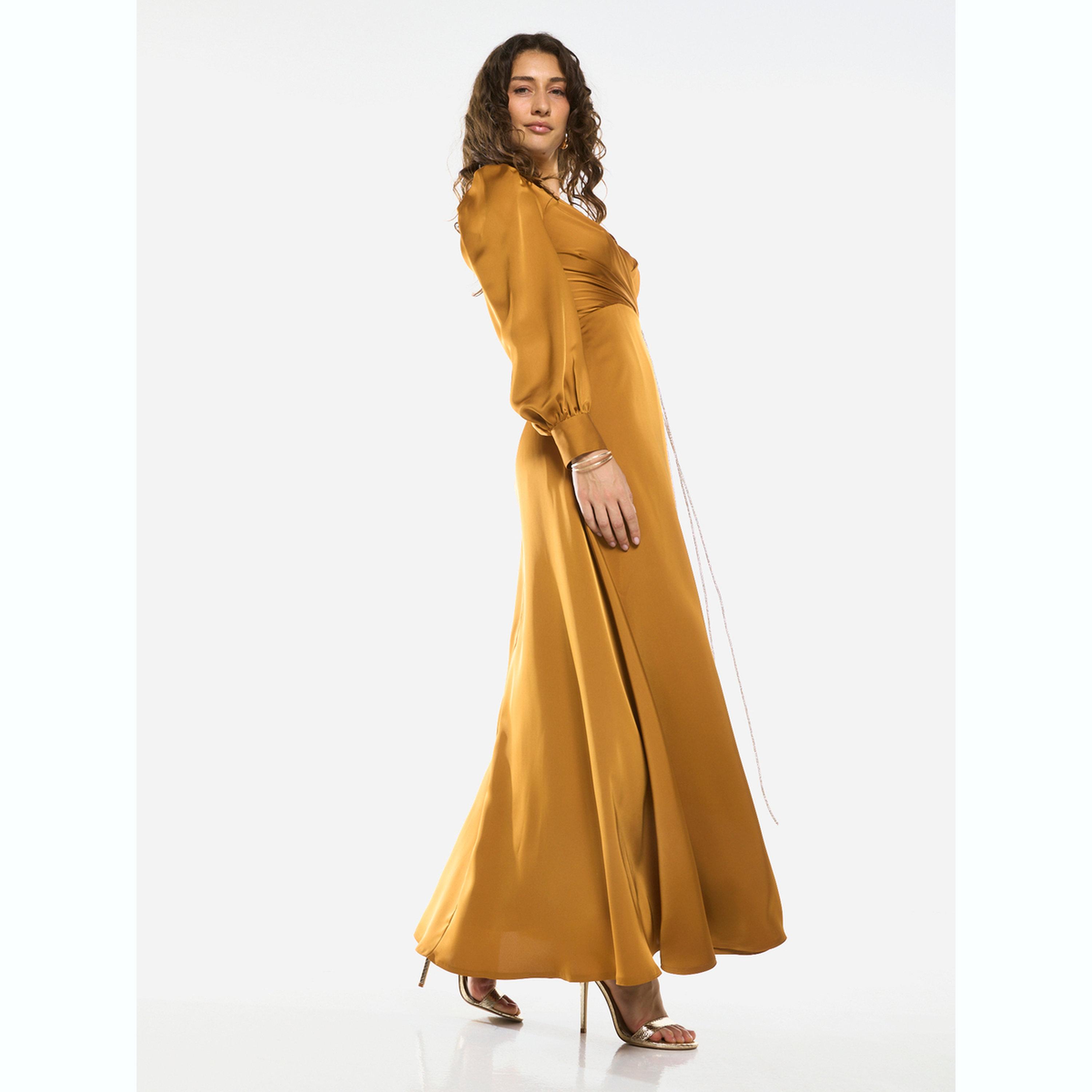 فستان منمق بنمط لف من الأمام مع رباط-women-clothing-dresses-image-4