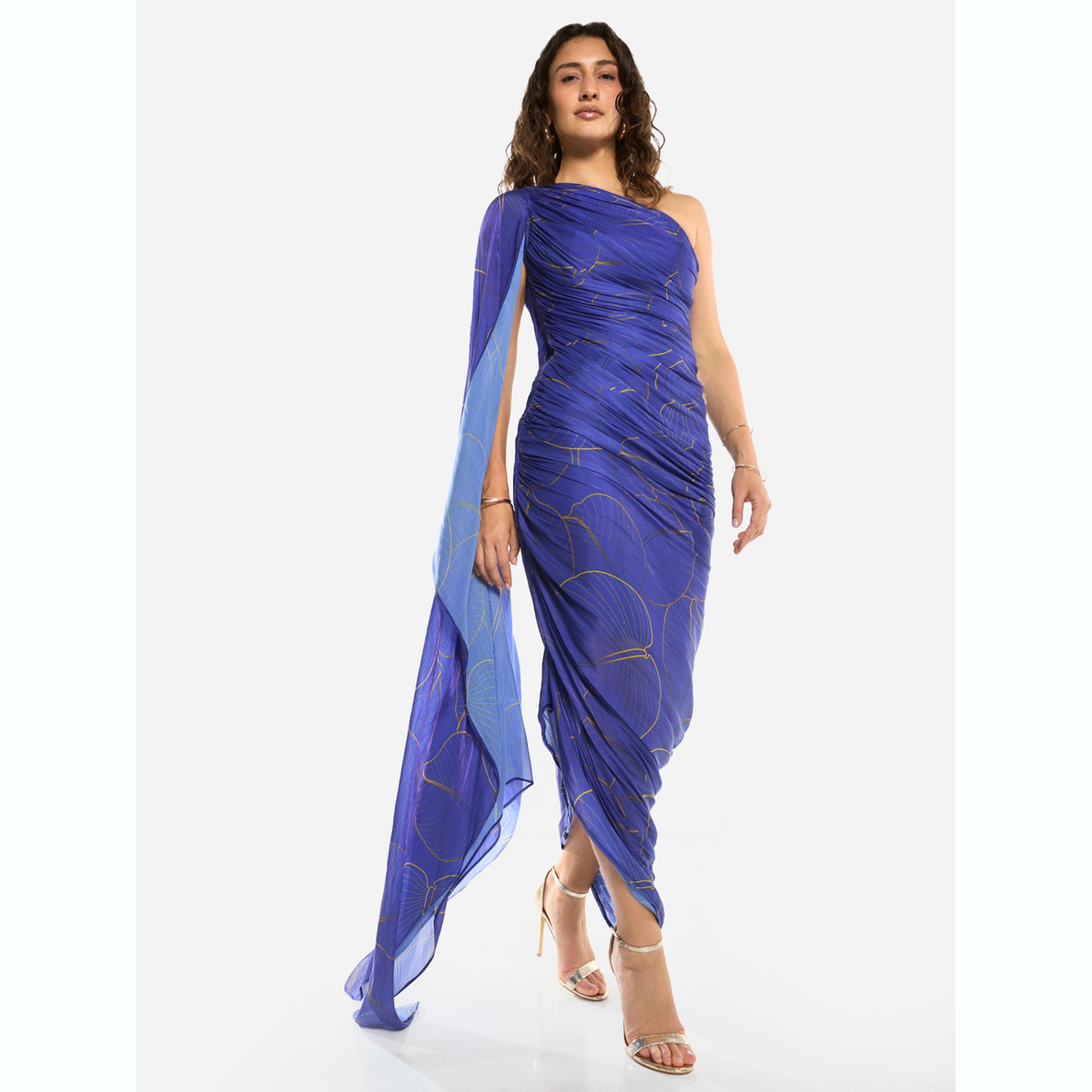 House of Moda X Styli One-Shoulder Ruched Drape Column Gown-women-clothing-dresses-image-4