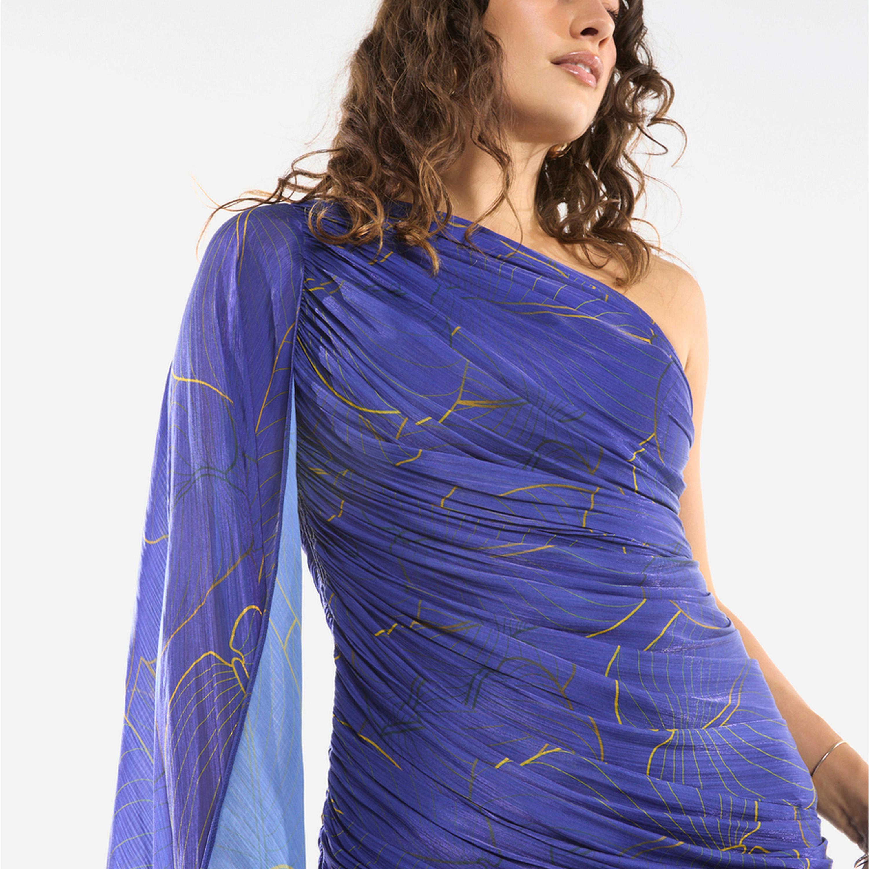 House of Moda X Styli One-Shoulder Ruched Drape Column Gown-women-clothing-dresses-image-5