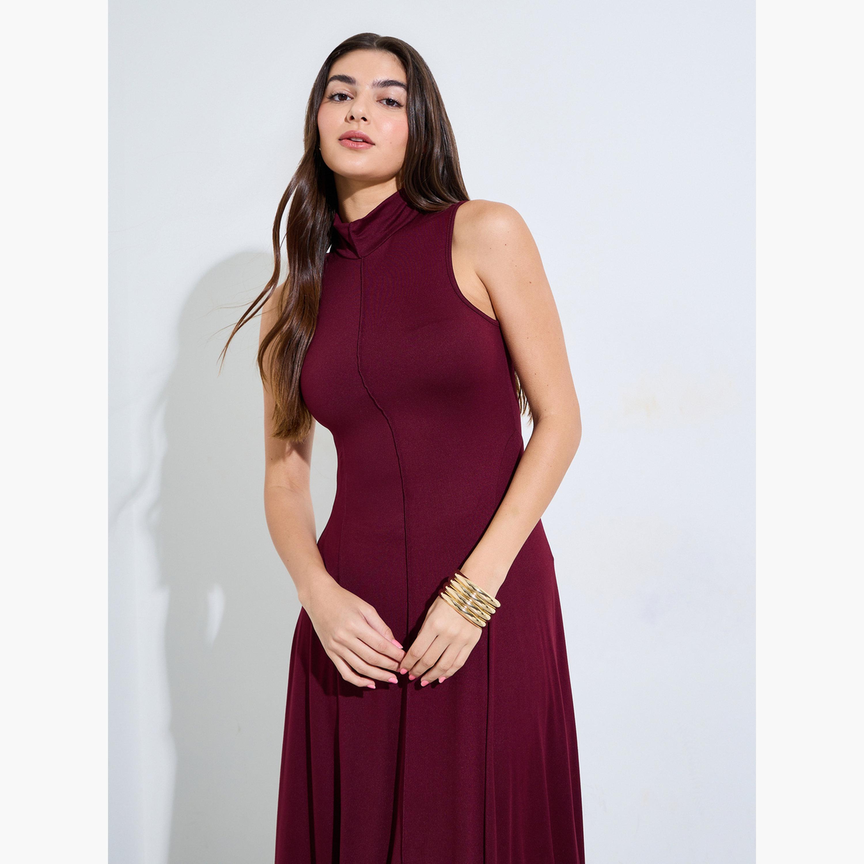 فستان طويل بحافة واسعة بلا أكمام-women-clothing-dresses-image-2