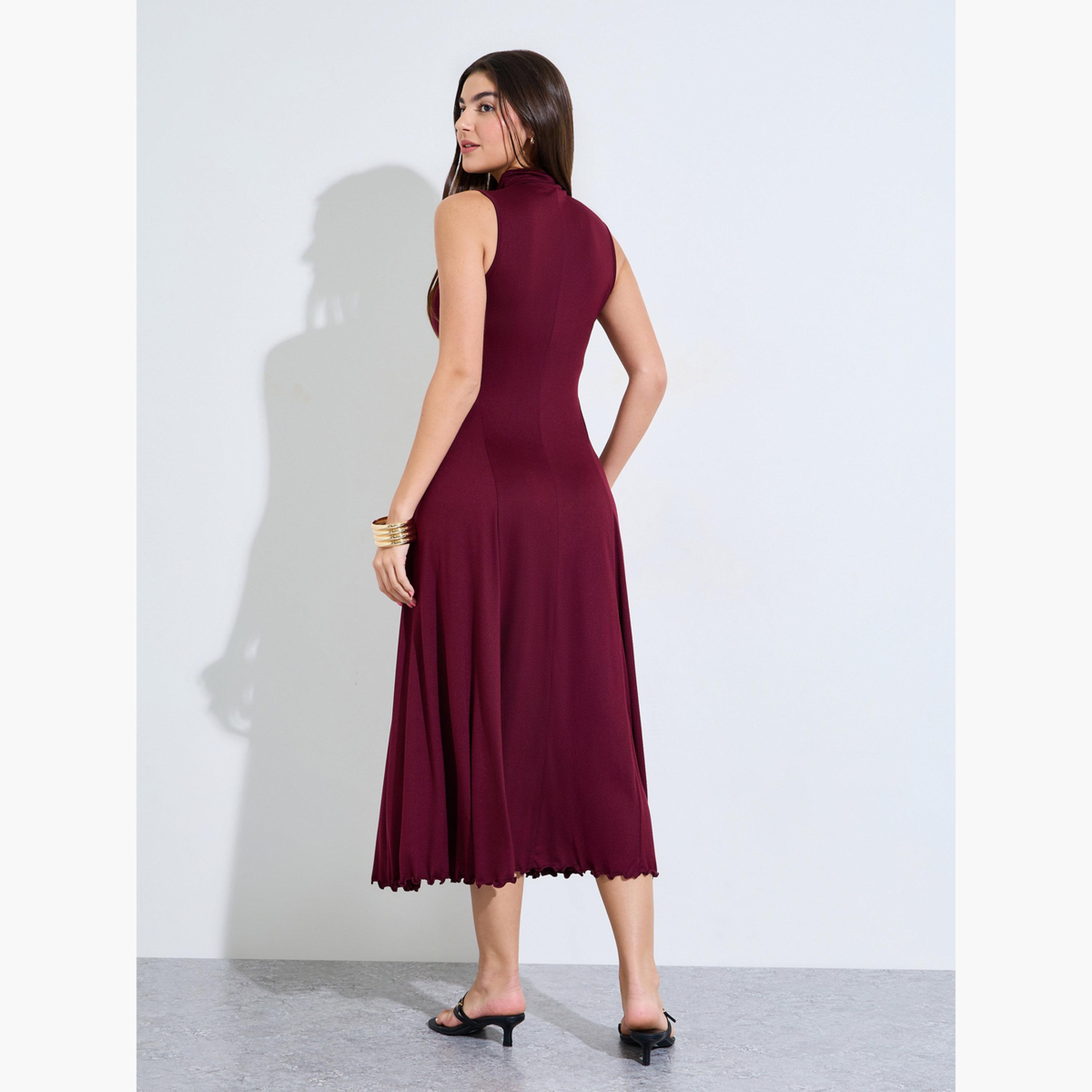 فستان طويل بحافة واسعة بلا أكمام-women-clothing-dresses-image-4