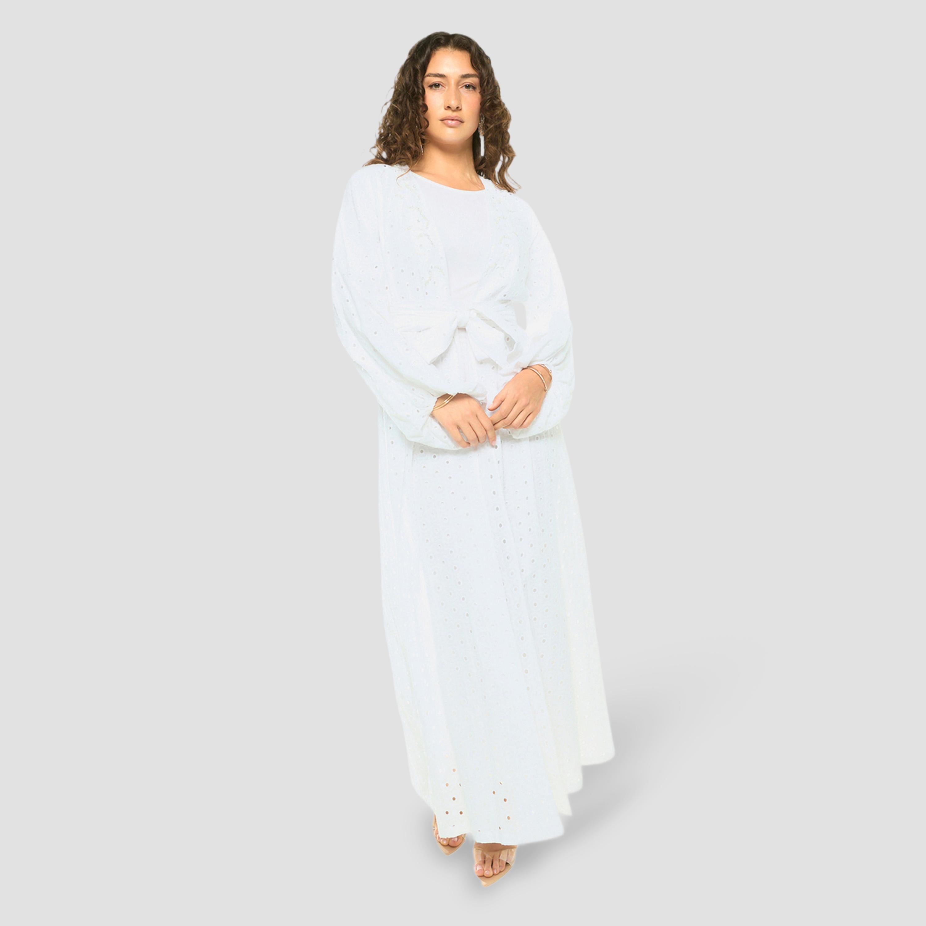 House of Moda X Styli Layered Overlay Relaxed Jalabiya-women-clothing-dresses-image-1
