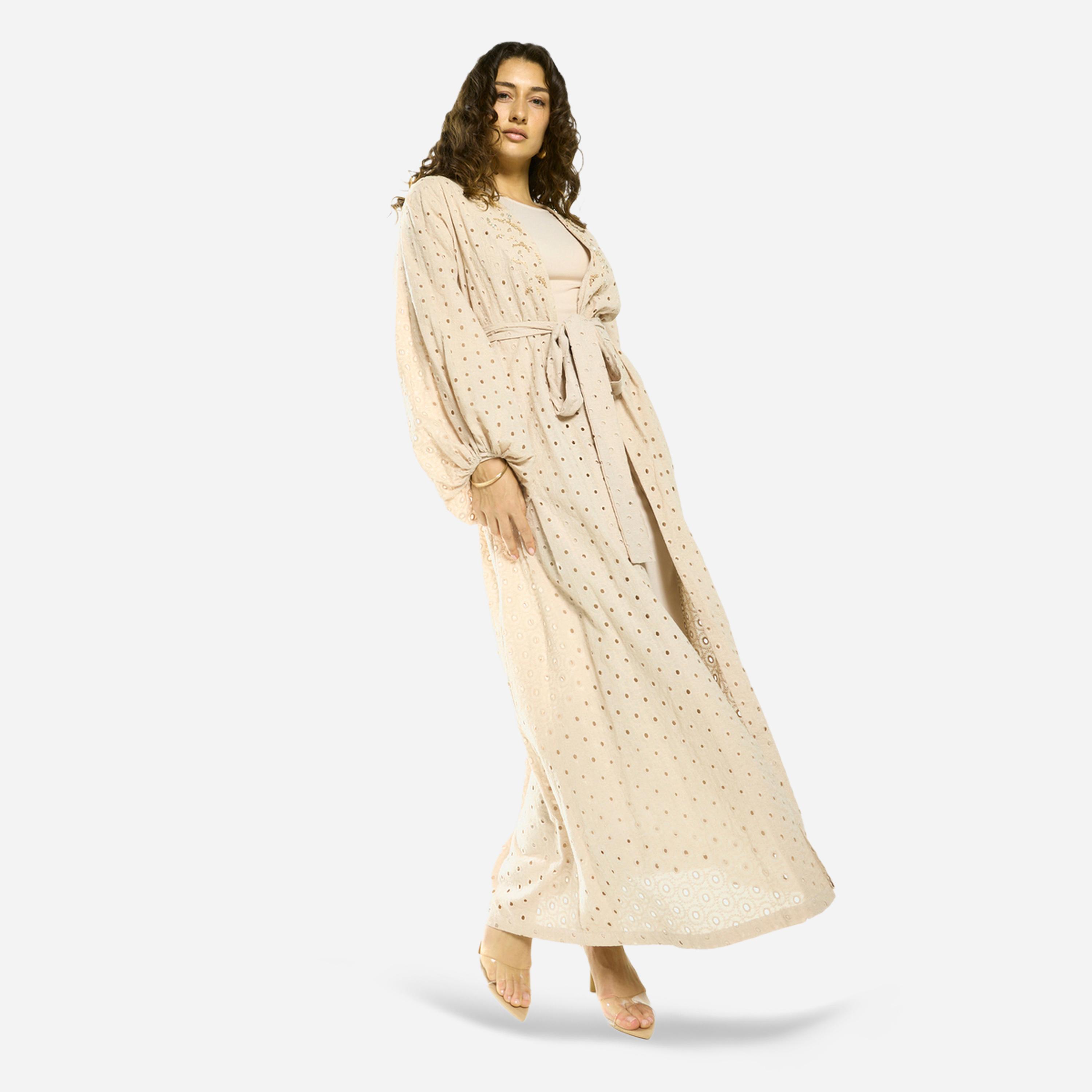 House of Moda X Styli Layered Overlay Relaxed Jalabiya-women-clothing-dresses-image-3