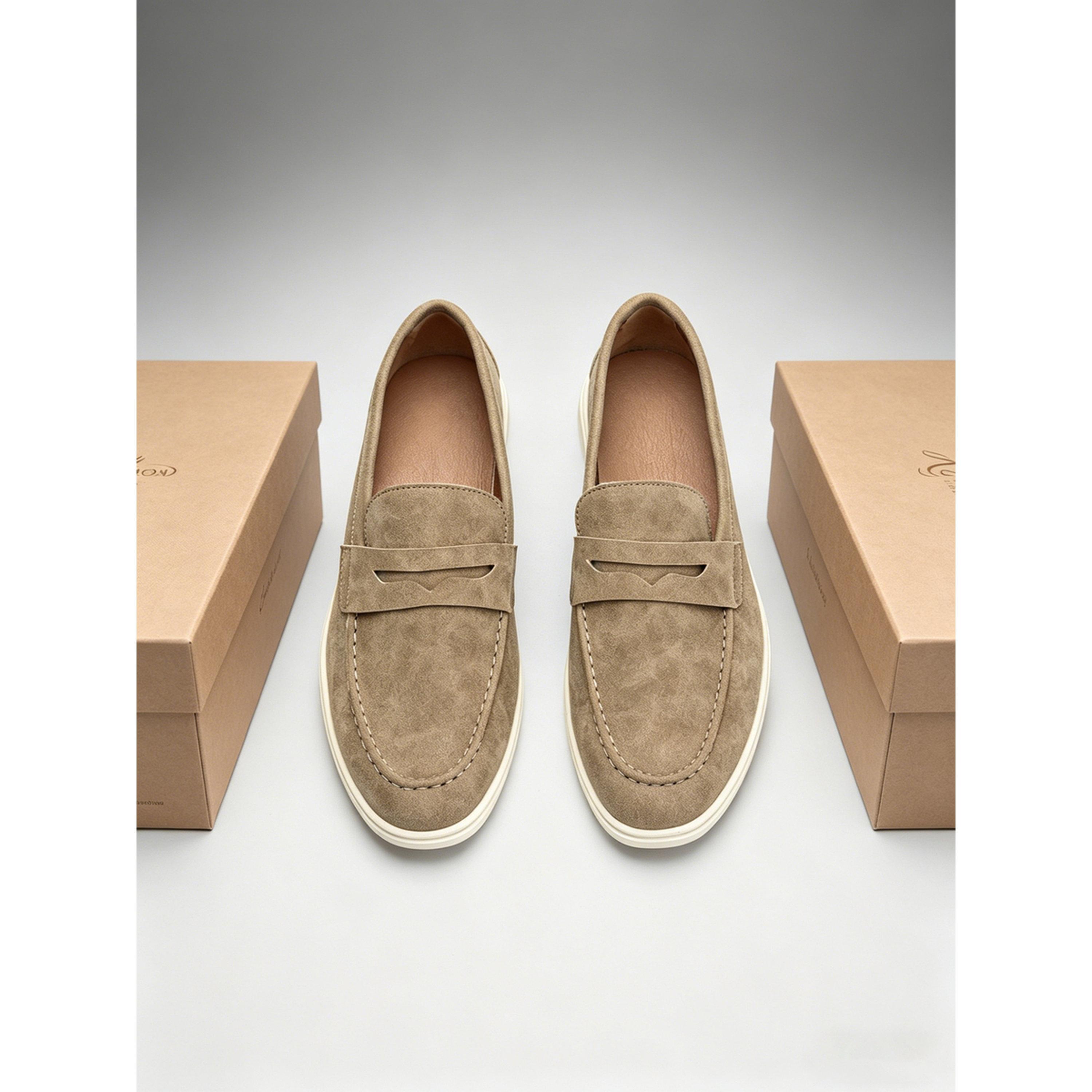 حذاء لوفرز كاجوال رجالي - كاكي-men-shoes-loafersandmoccasins-image-4