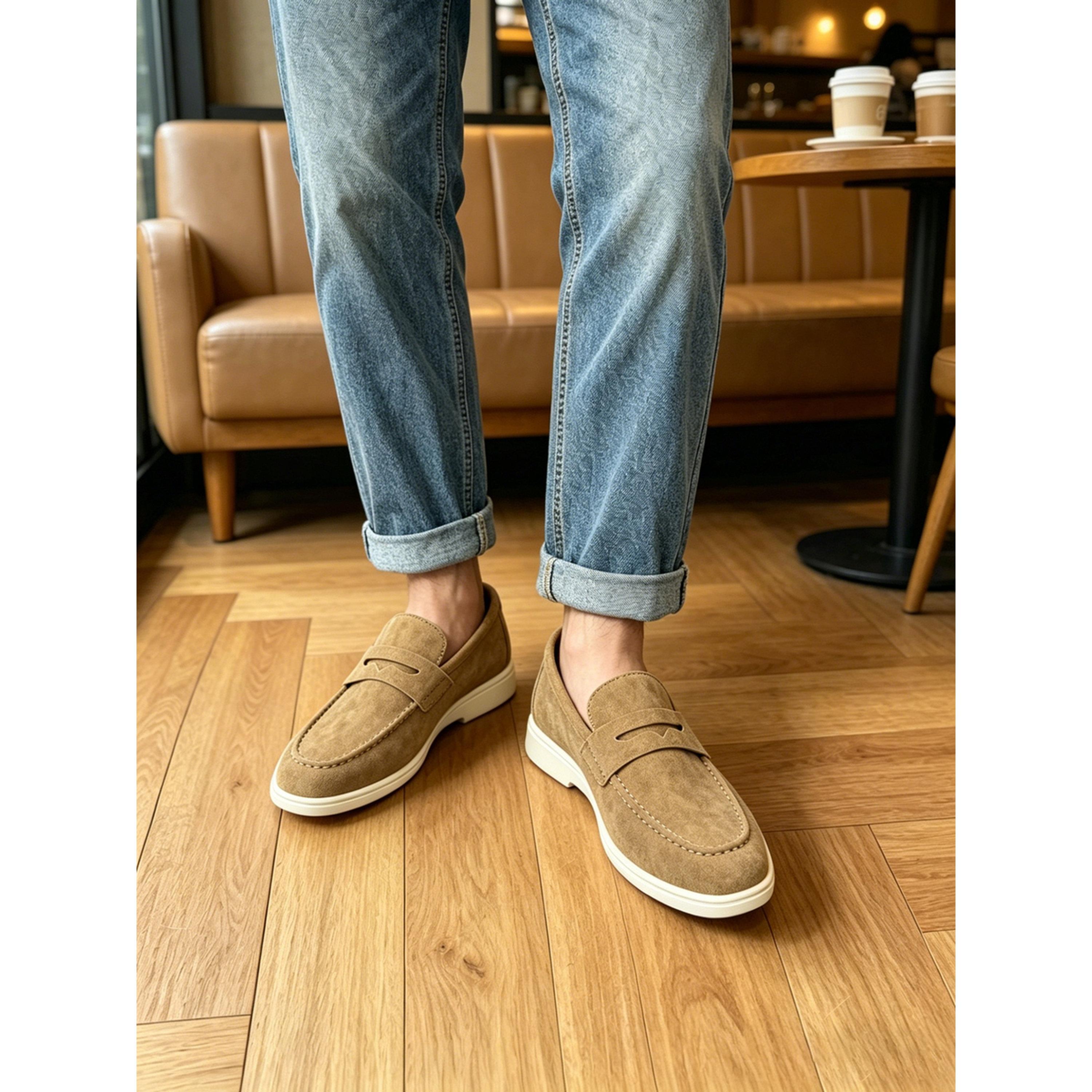 حذاء لوفرز كاجوال رجالي - بيج-men-shoes-loafersandmoccasins-image-2