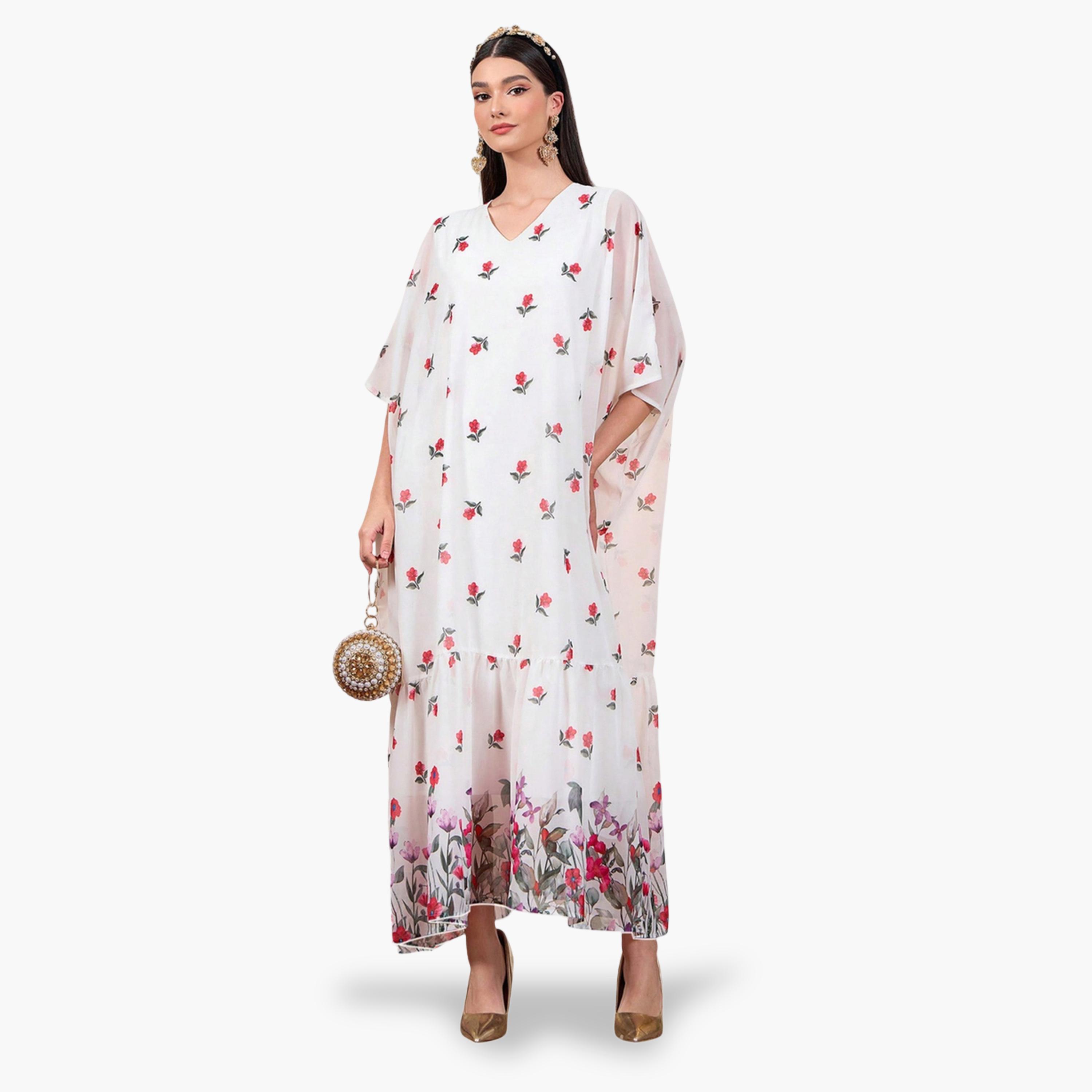 Take Two Multi-Floral Maxi Kaftan Dress-women-arabicclothing-kaftan-image-1