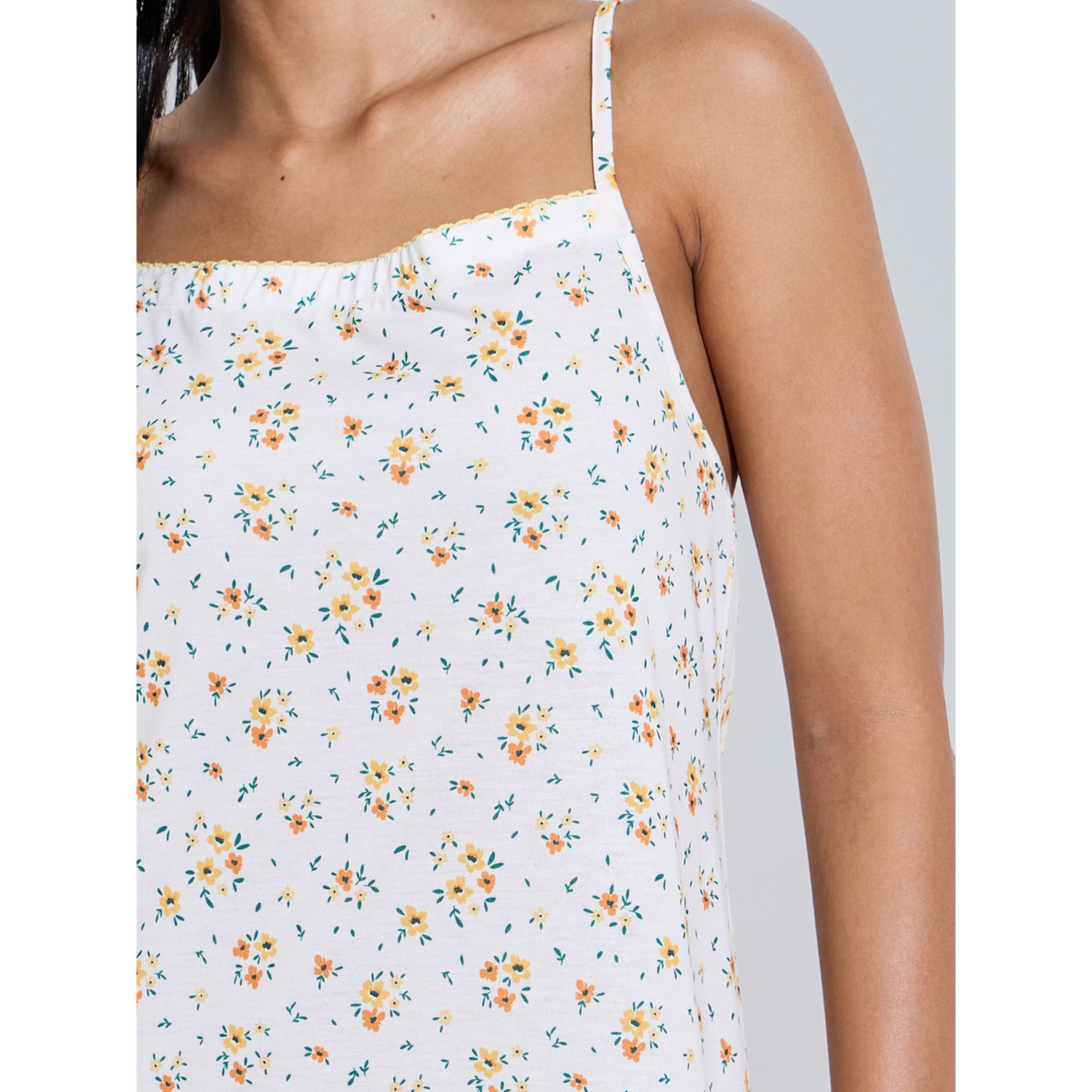 قميص نوم بحمالات ونمط طبعة أزهار كاملة متعدد الألوان-women-clothing-nightwear-nighties-image-5