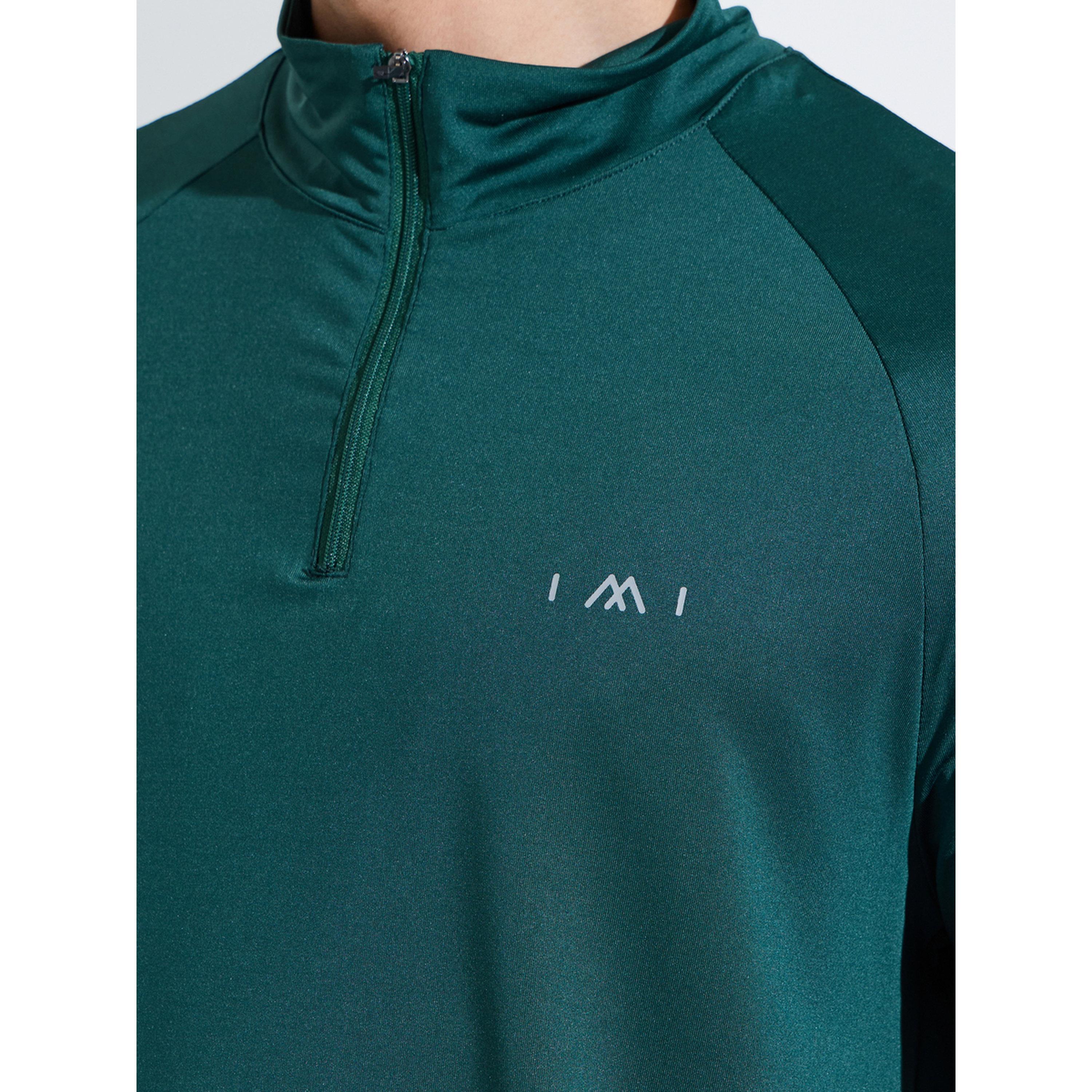Styli Dark Green Solid Half Zip Long Sleeves Top and Track Pants Active Set-men-clothing-sportswearandactivewear-tracksuits-image-5