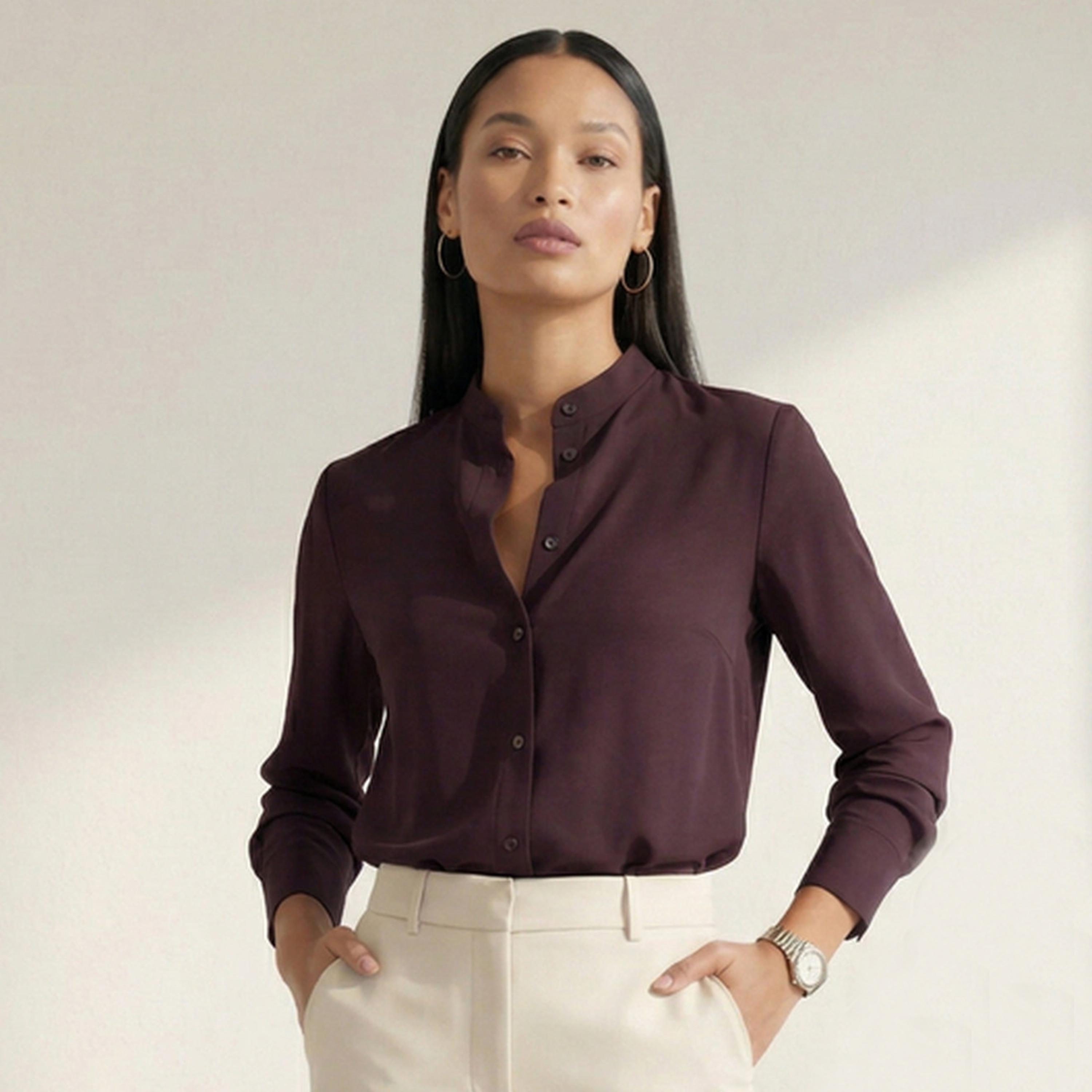 Mish X Styli Purple Solid Regular Fit Shirt-women-clothing-shirtsandblouses-shirts-image-1